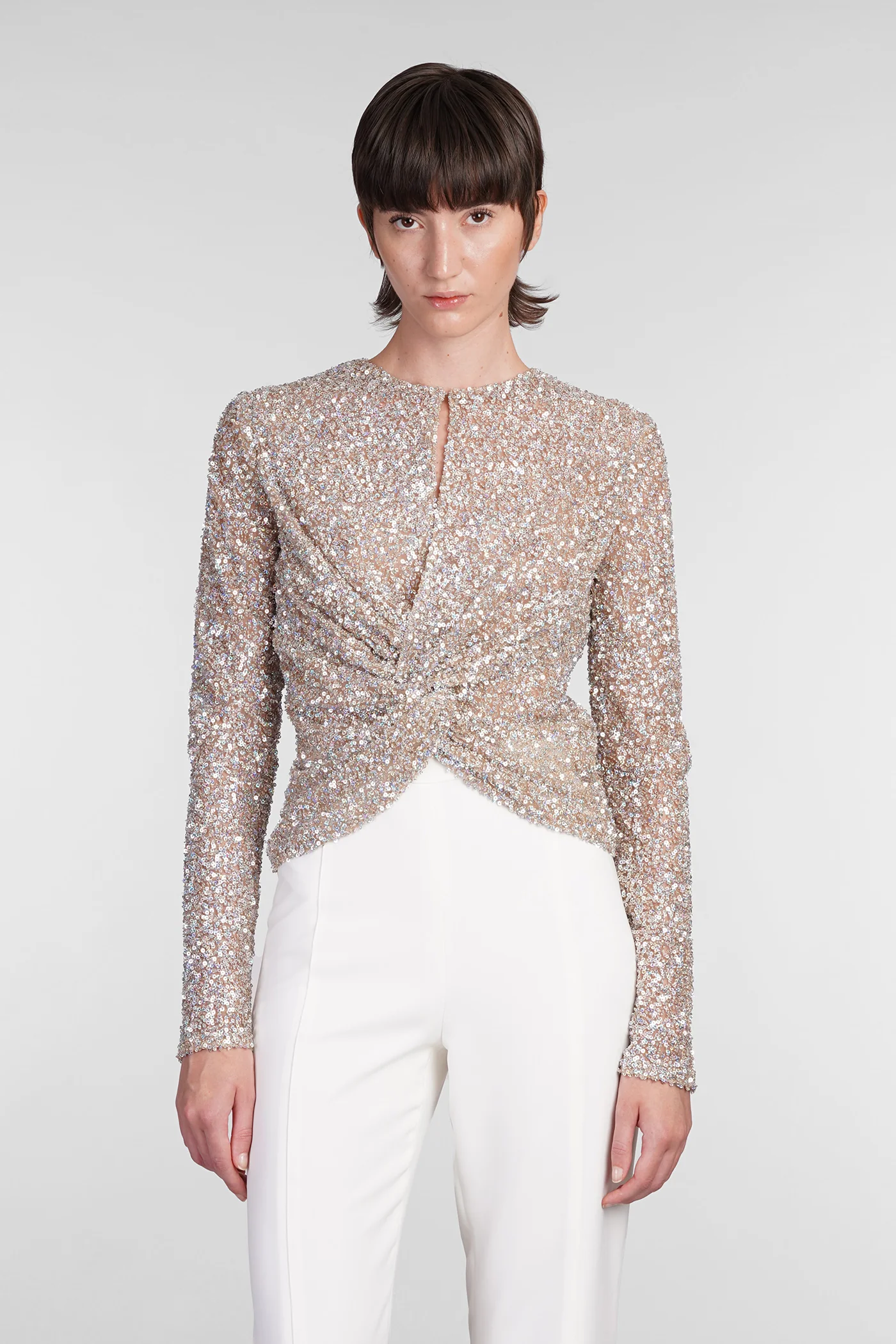 Noa Topwear in gold polyester