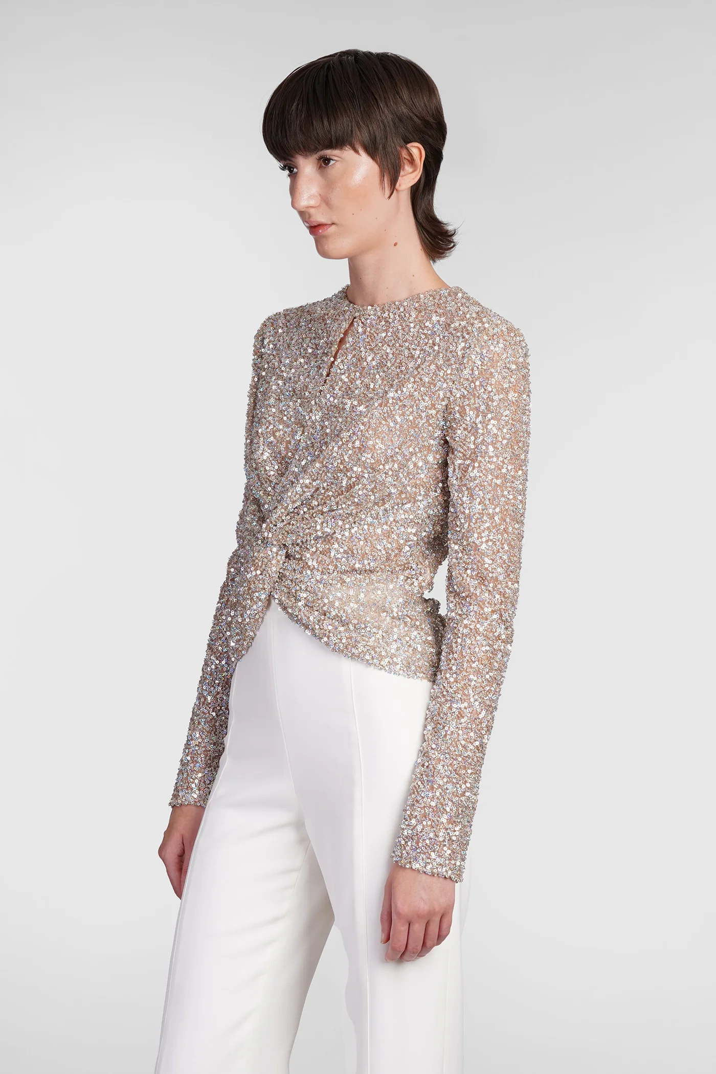 Noa Topwear in gold polyester - Image 4