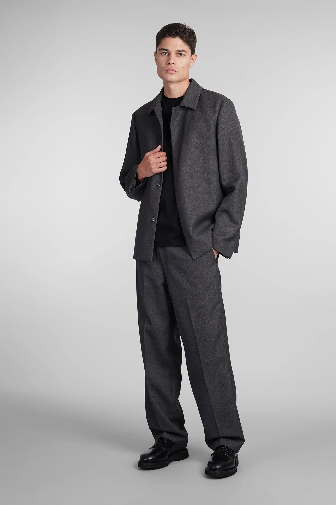 Mike Casual jacket in grey wool - Image 2