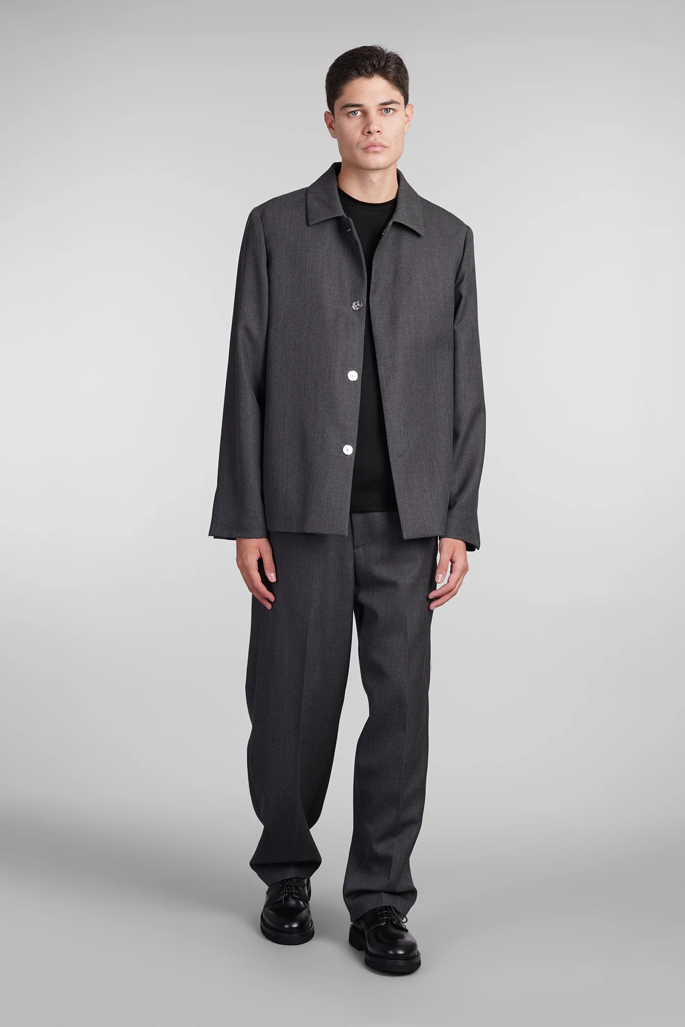 Pajama Pants in grey wool - Image 2