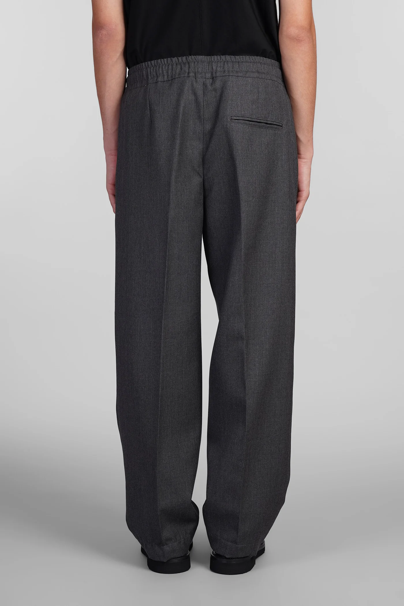 Pajama Pants in grey wool - Image 3
