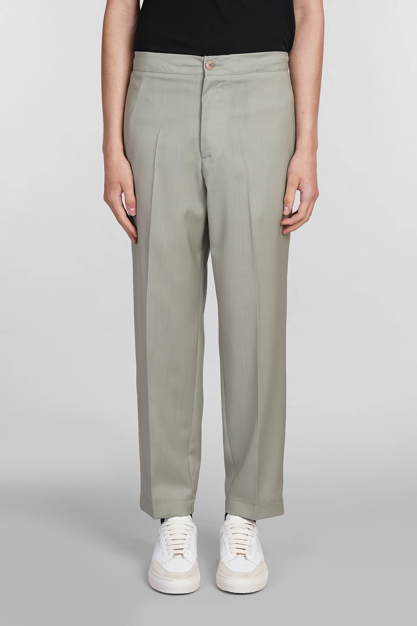 Vincent Pants in green wool