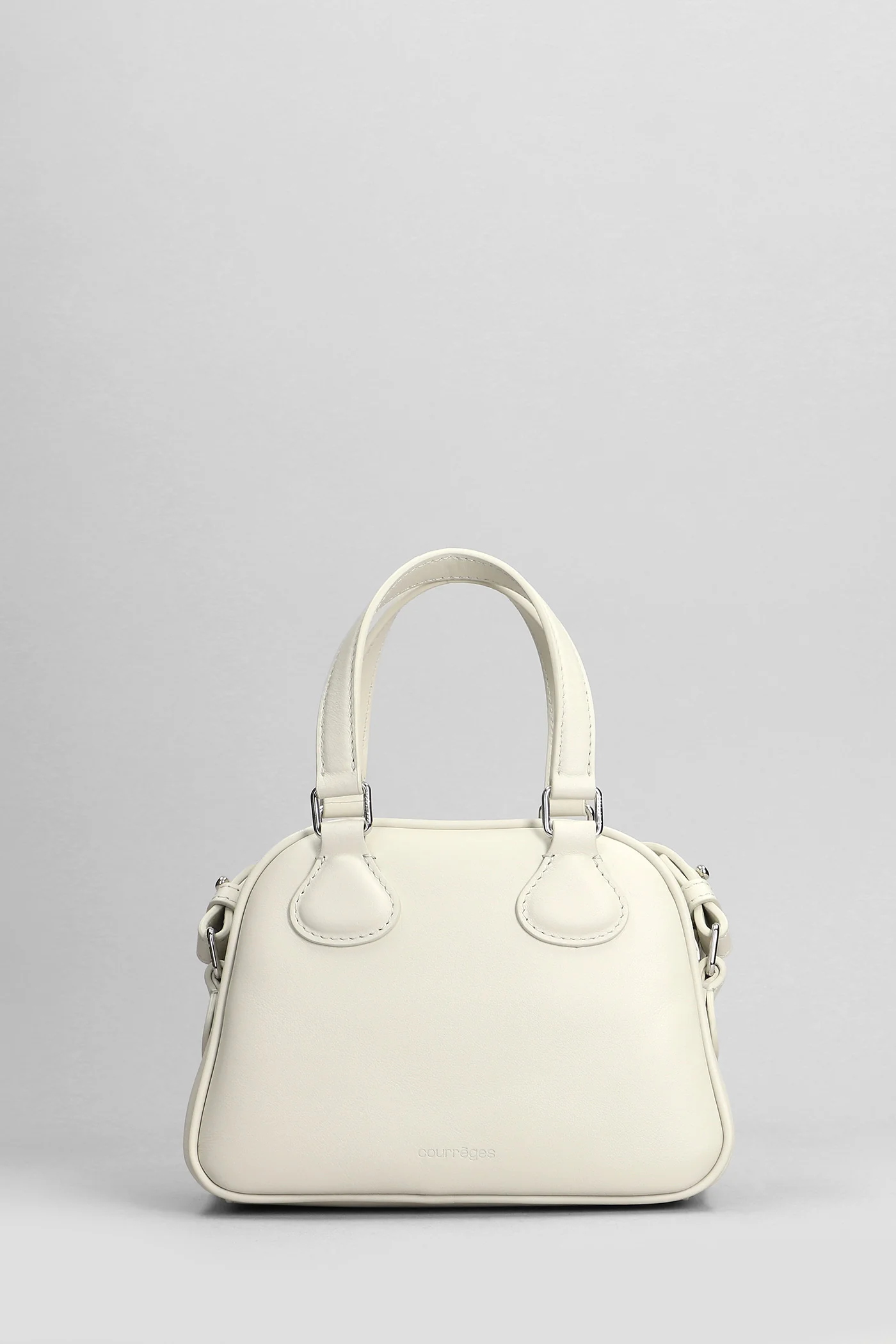 Bowling Hand bag in beige leather - Image 4