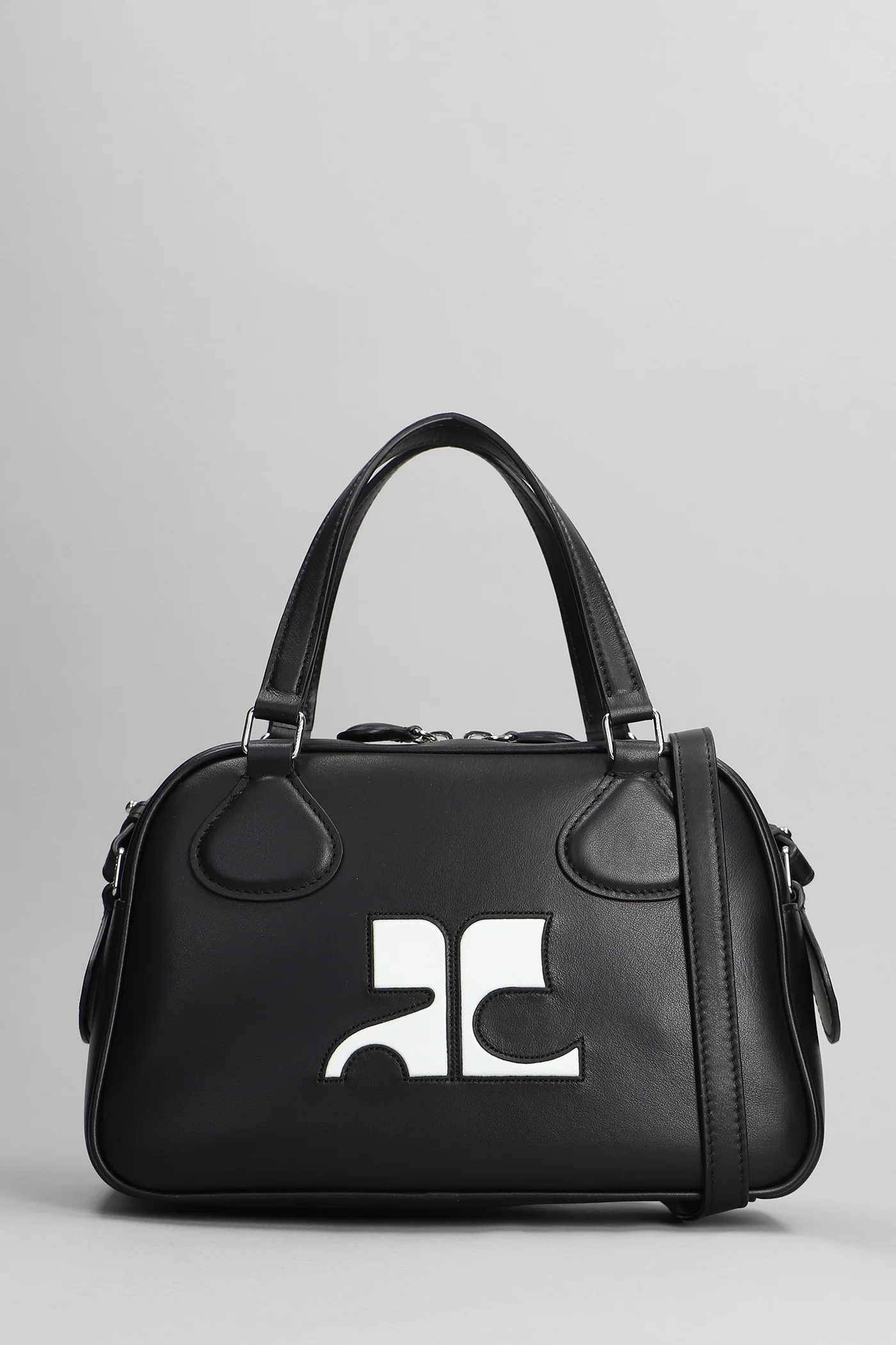 Bowling Hand bag in black leather