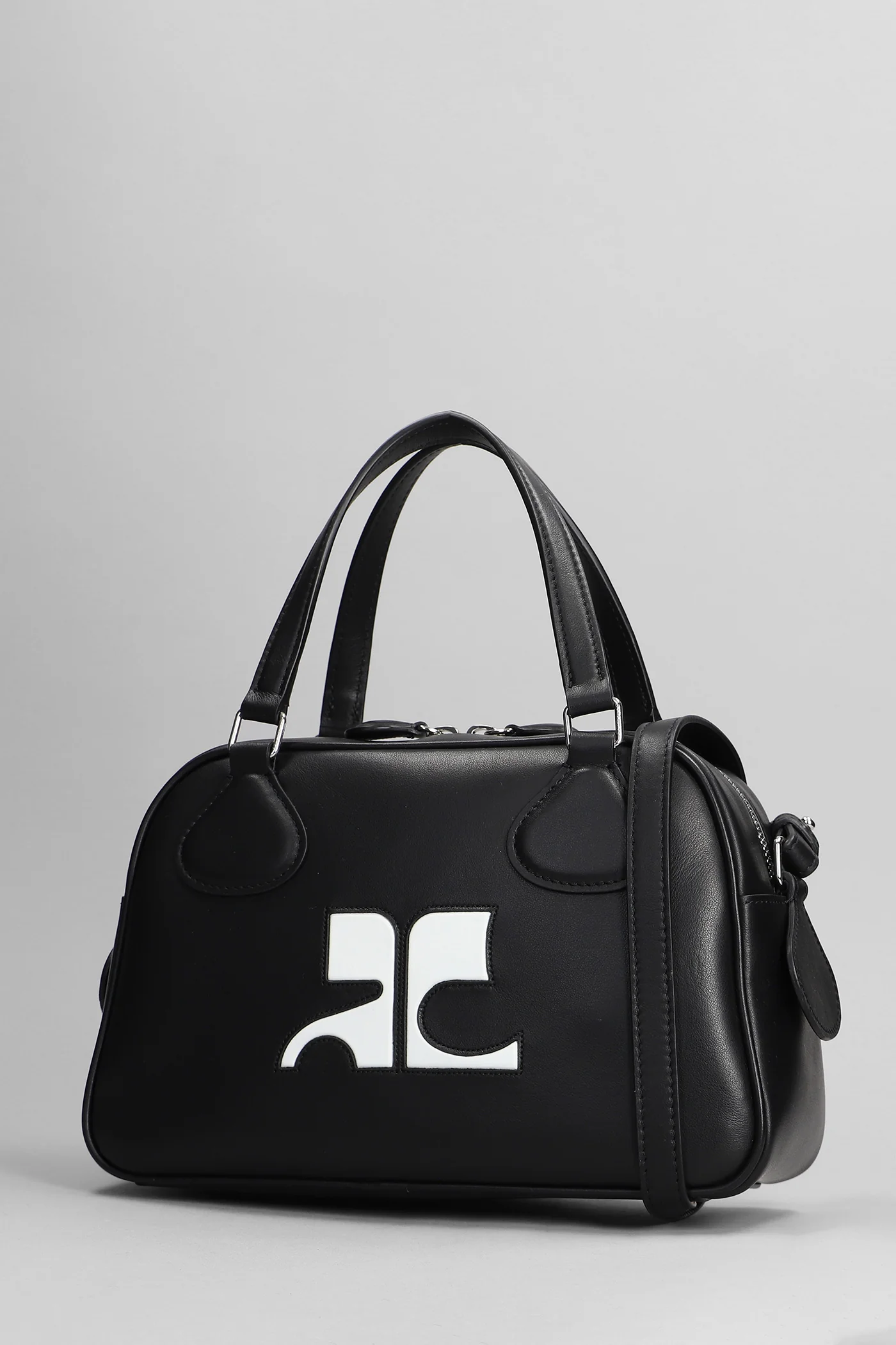 Bowling Hand bag in black leather - Image 2