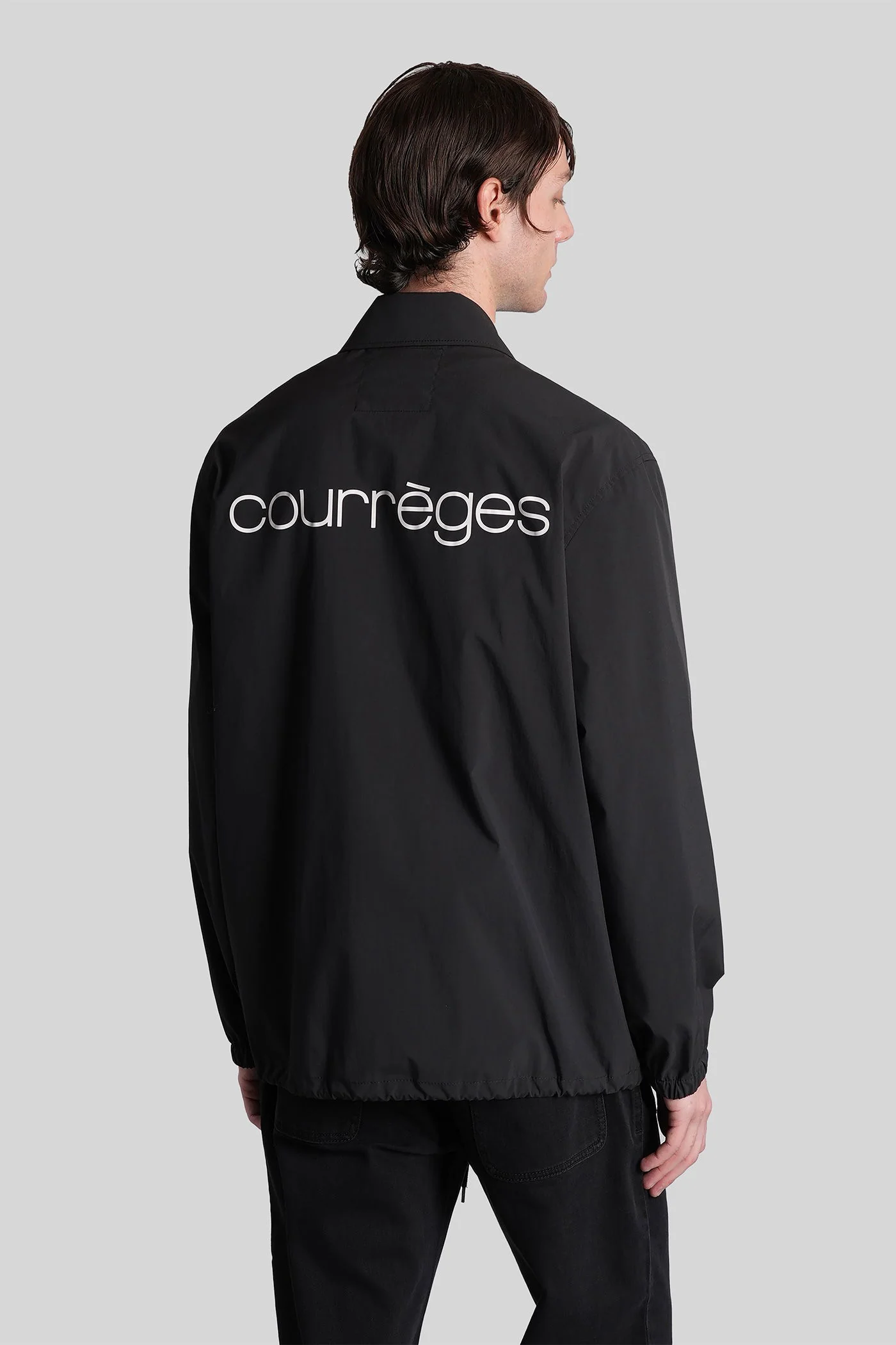 Casual jacket in black polyester - Image 3