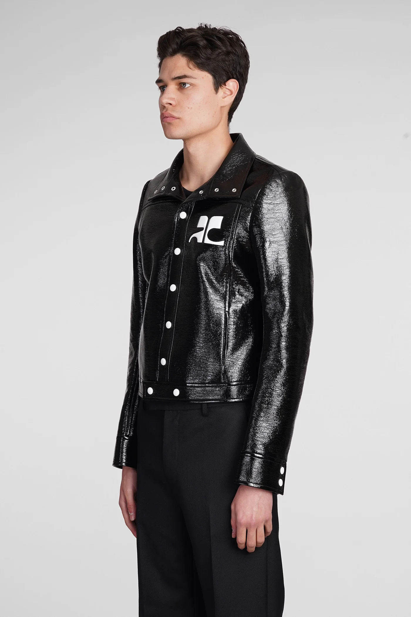 Casual jacket in black Polyuretan - Image 4