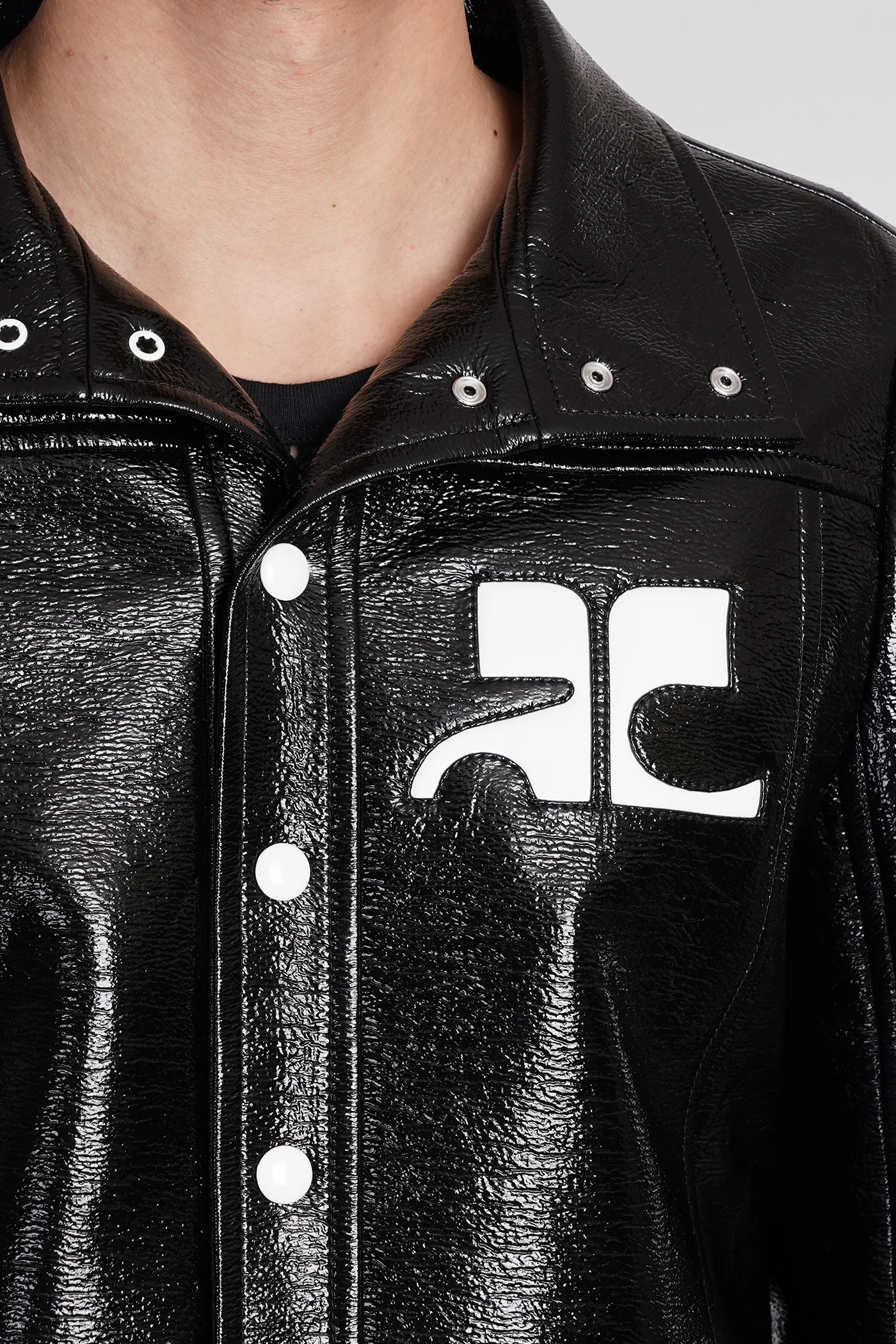 Casual jacket in black Polyuretan - Image 5