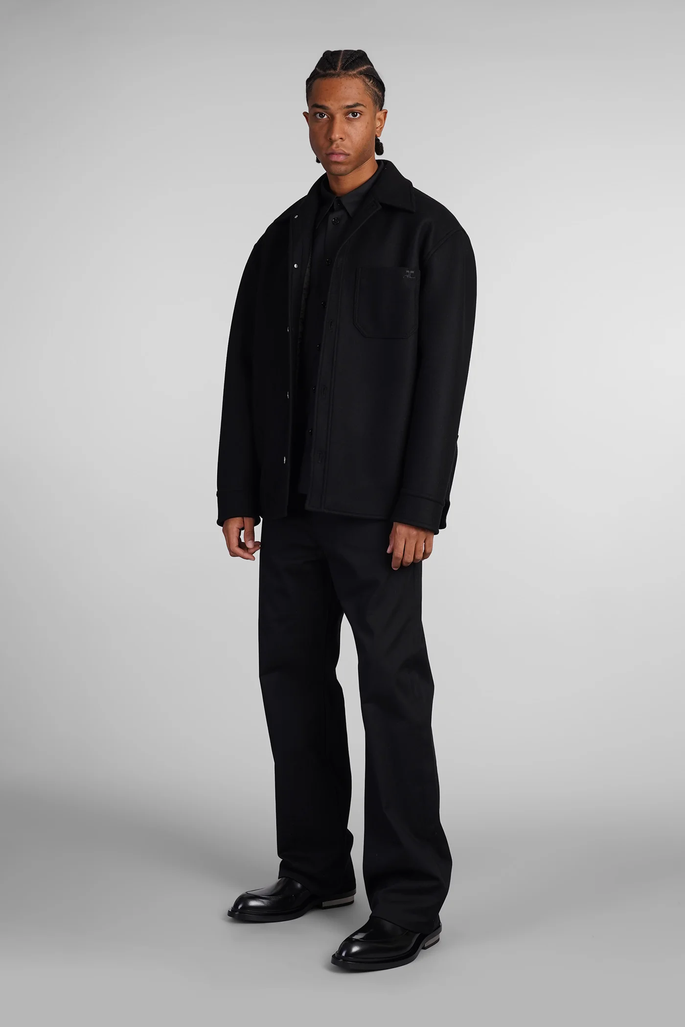 Casual jacket in black wool - Image 2