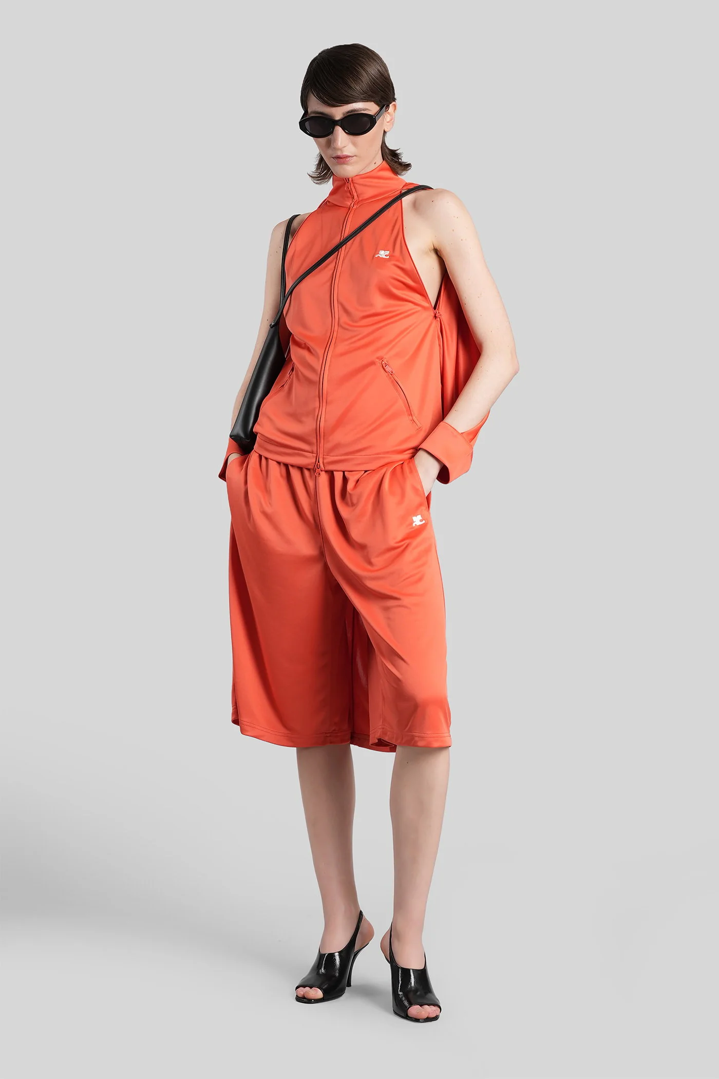 Casual jacket in orange polyester - Image 2