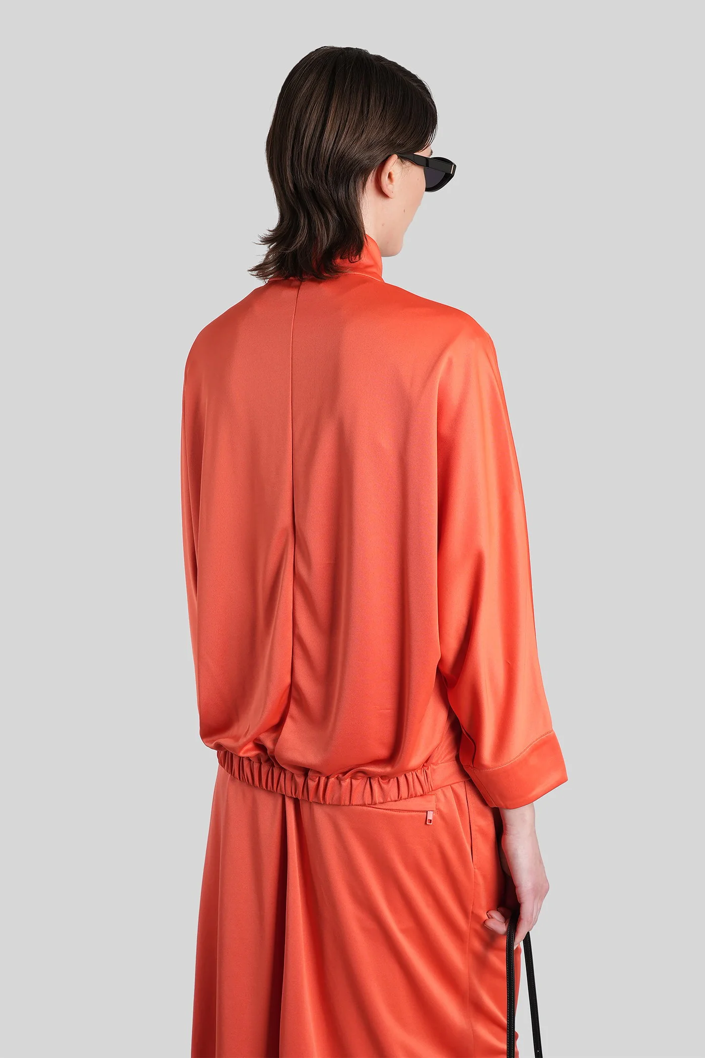 Casual jacket in orange polyester - Image 3