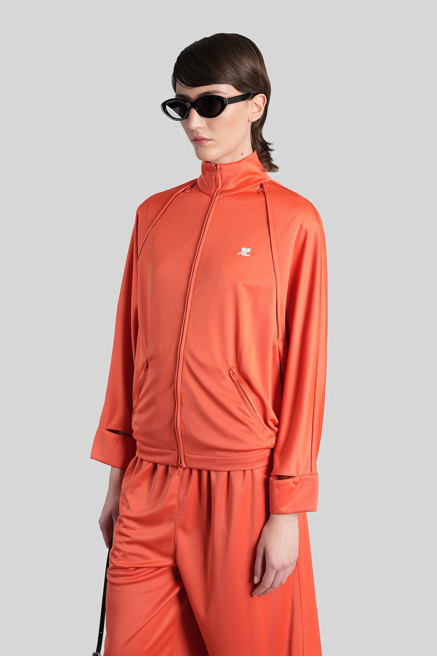 Casual jacket in orange polyester - Image 4
