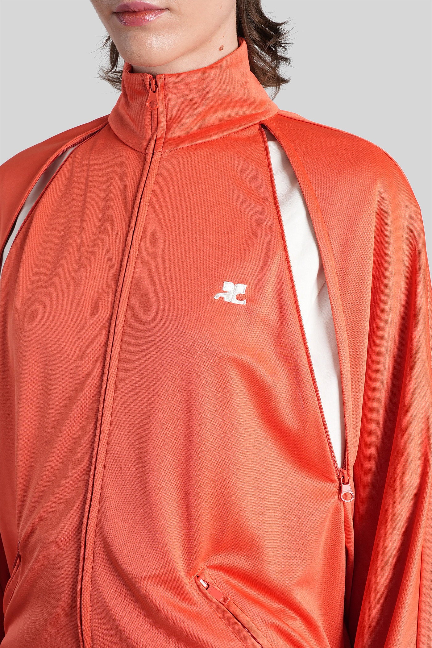 Casual jacket in orange polyester - Image 5
