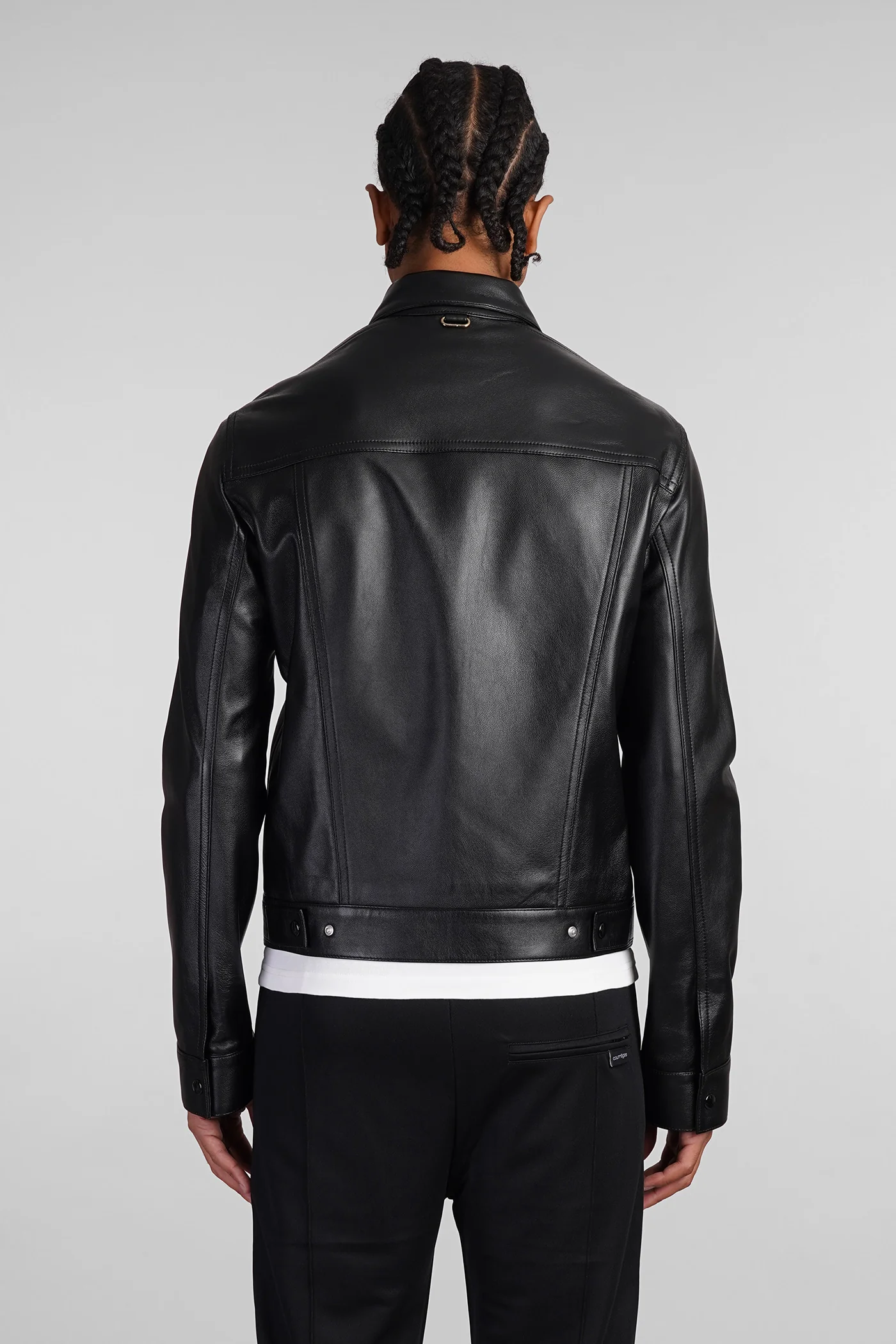 Leather jacket in black leather - Image 3