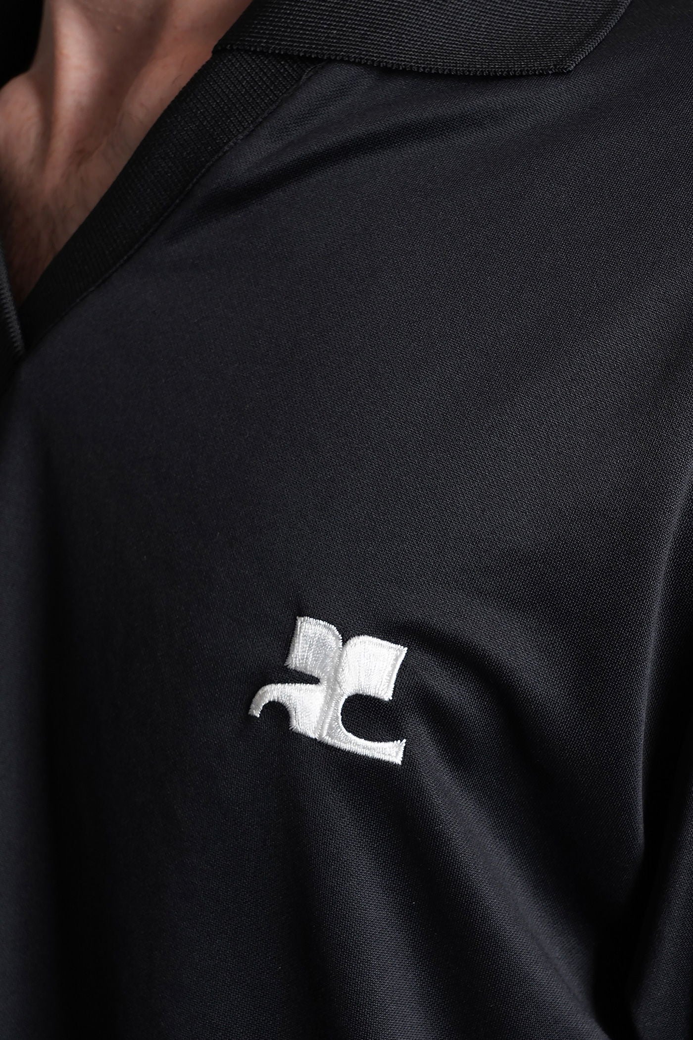 Polo in black polyester - Image 5