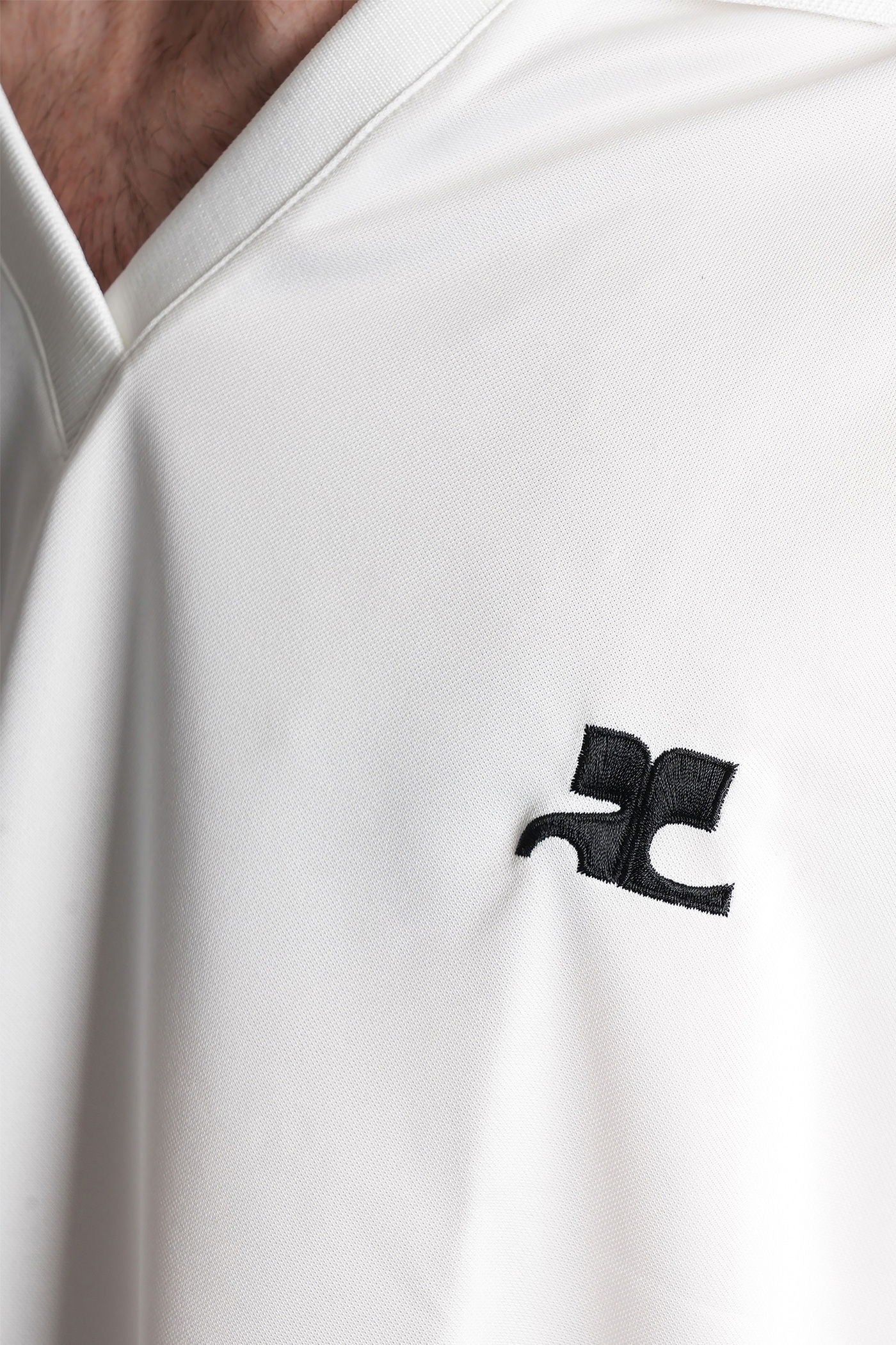Polo in white polyester - Image 5