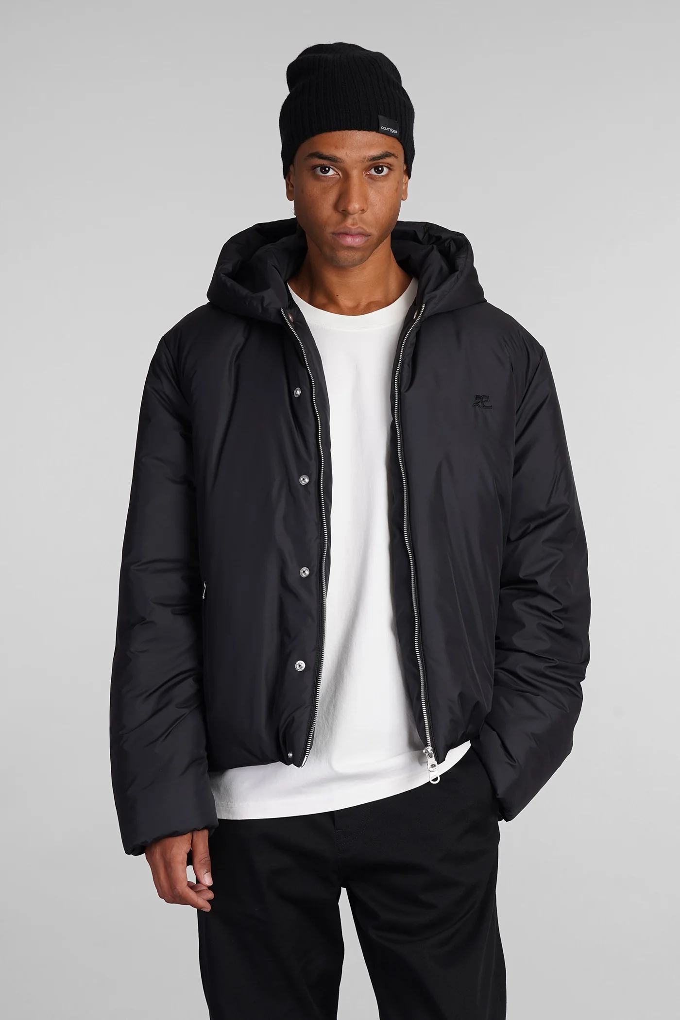 puffer in black polyester