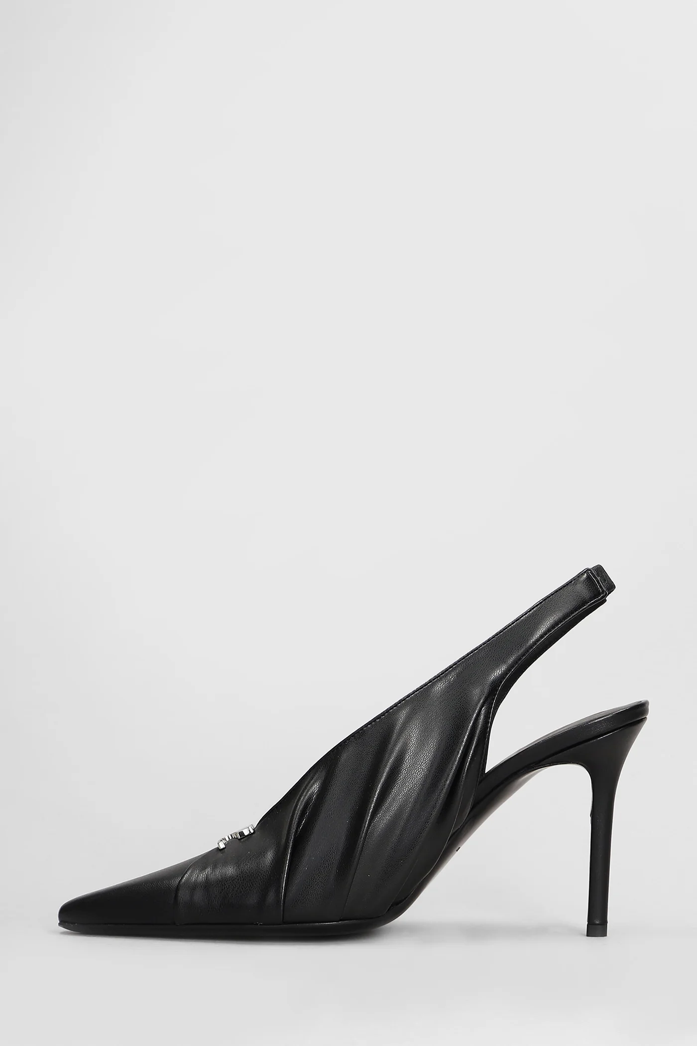 Pumps in black leather - Image 3