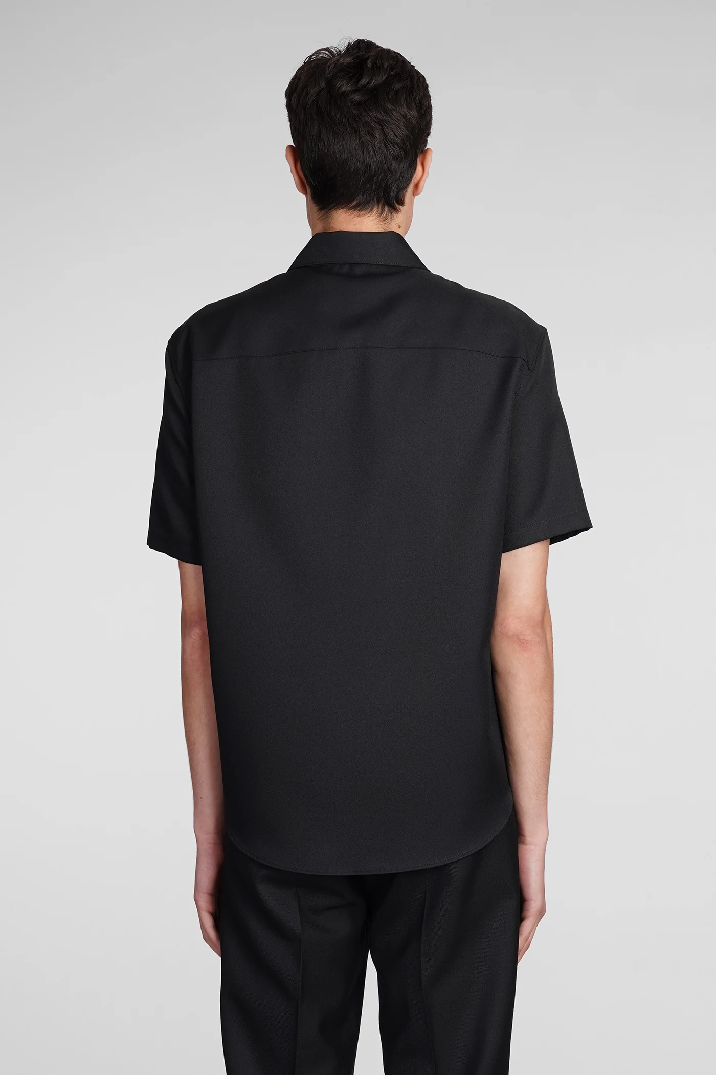 Shirt in black polyester - Image 3