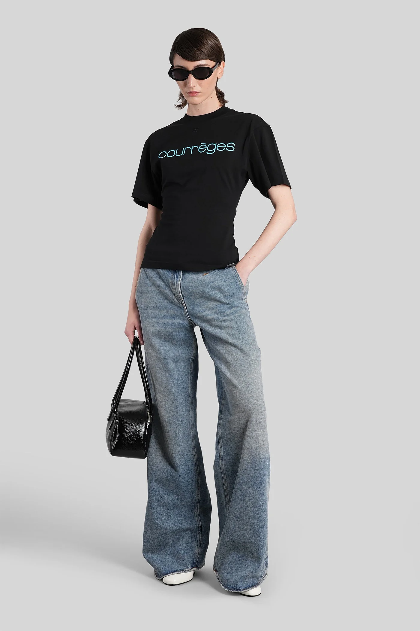 T-Shirt in black cotton - Image 2