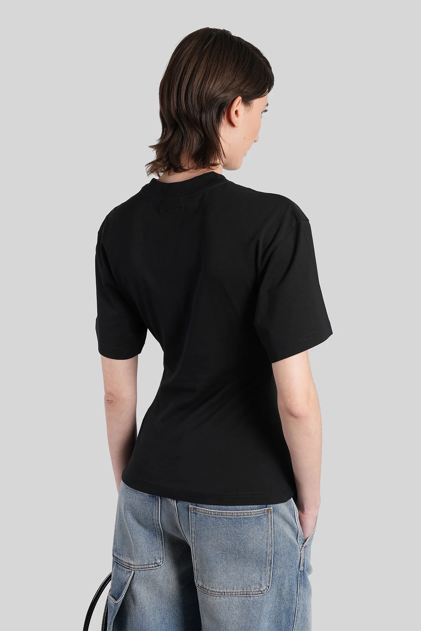 T-Shirt in black cotton - Image 3
