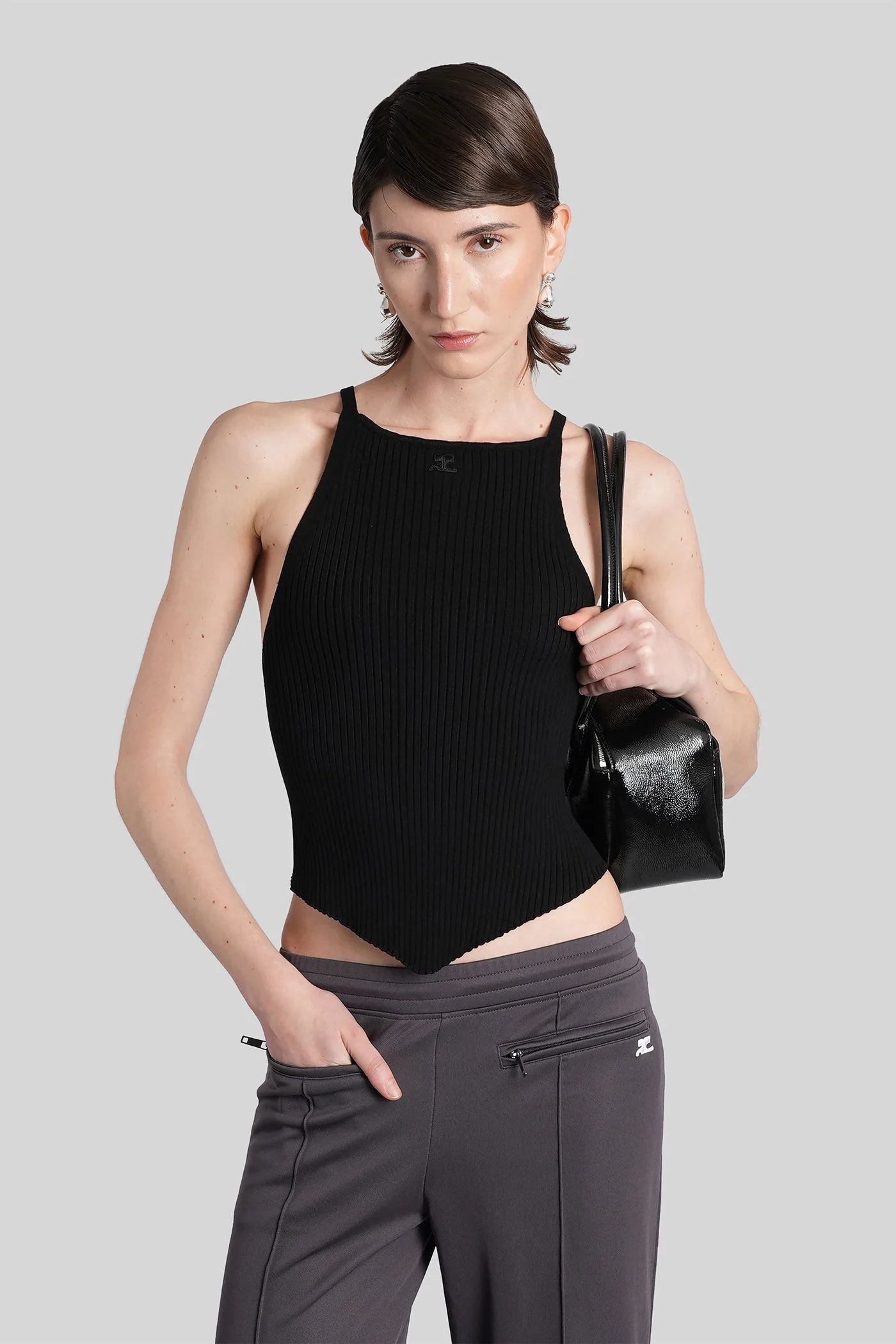 tank Top in black viscose