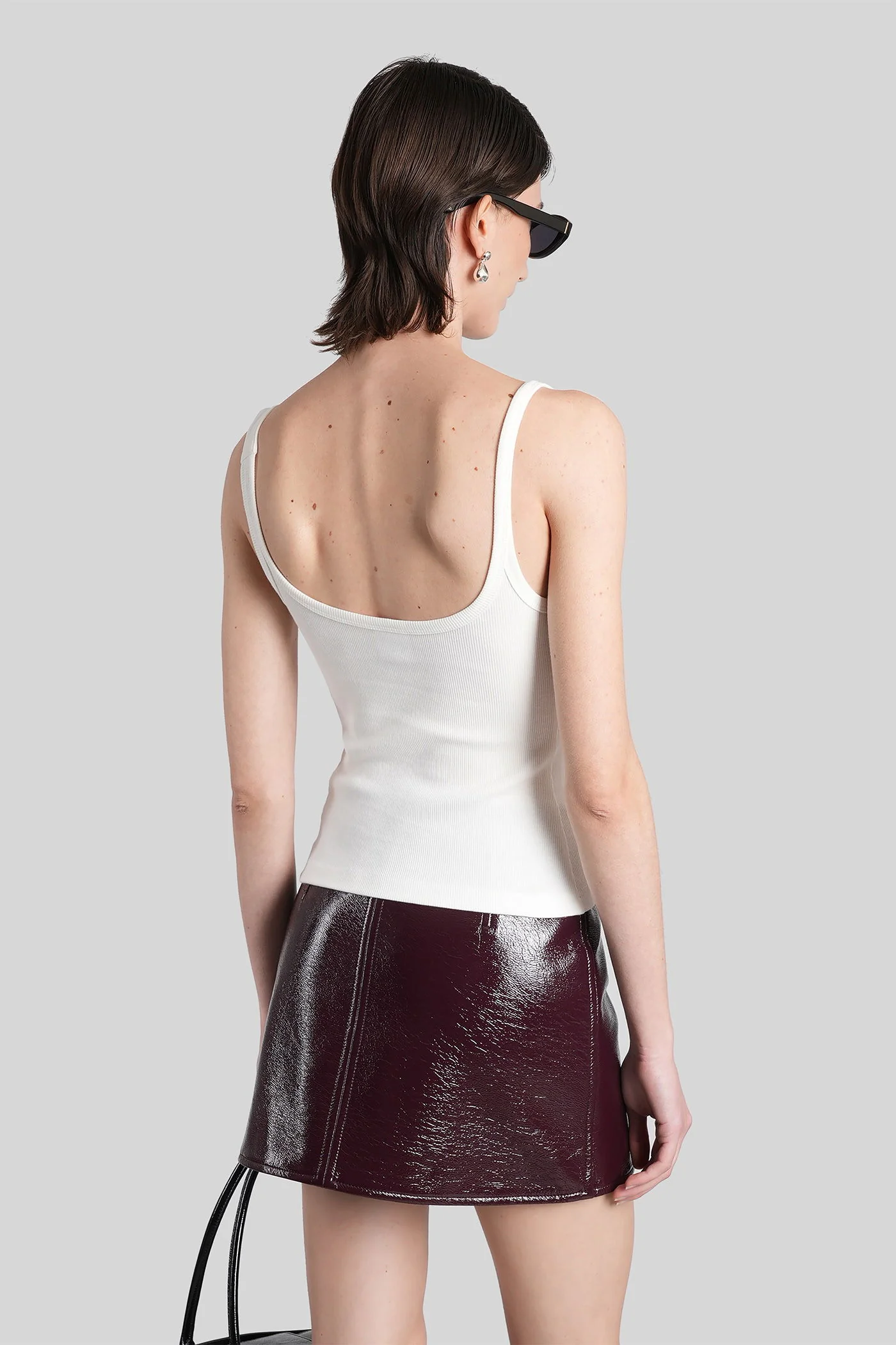 tank Top in white cotton - Image 3