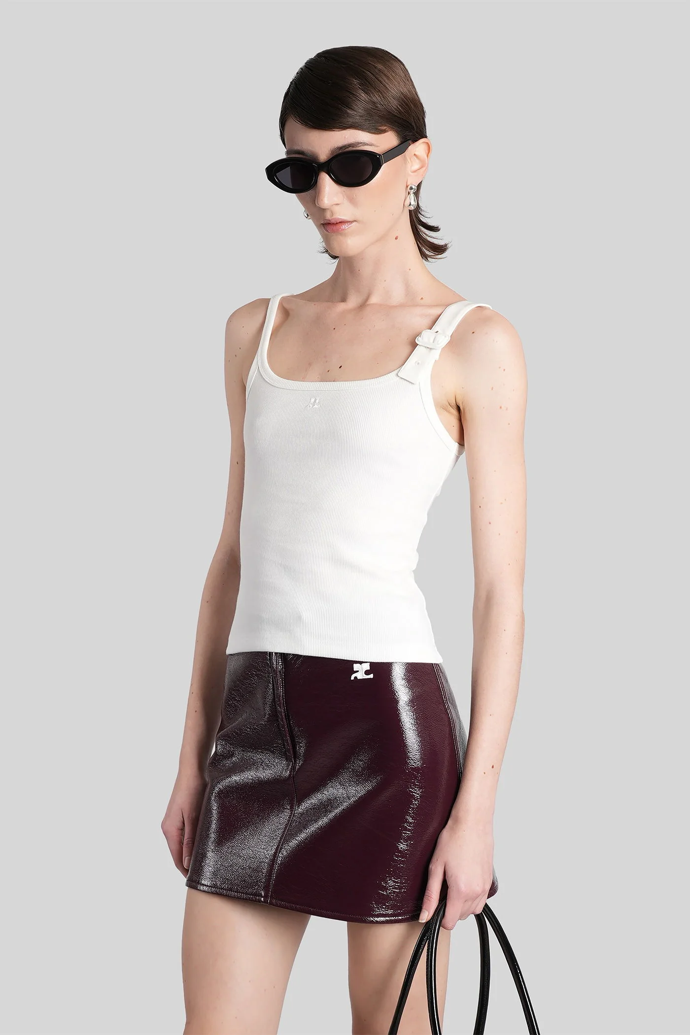 tank Top in white cotton - Image 4
