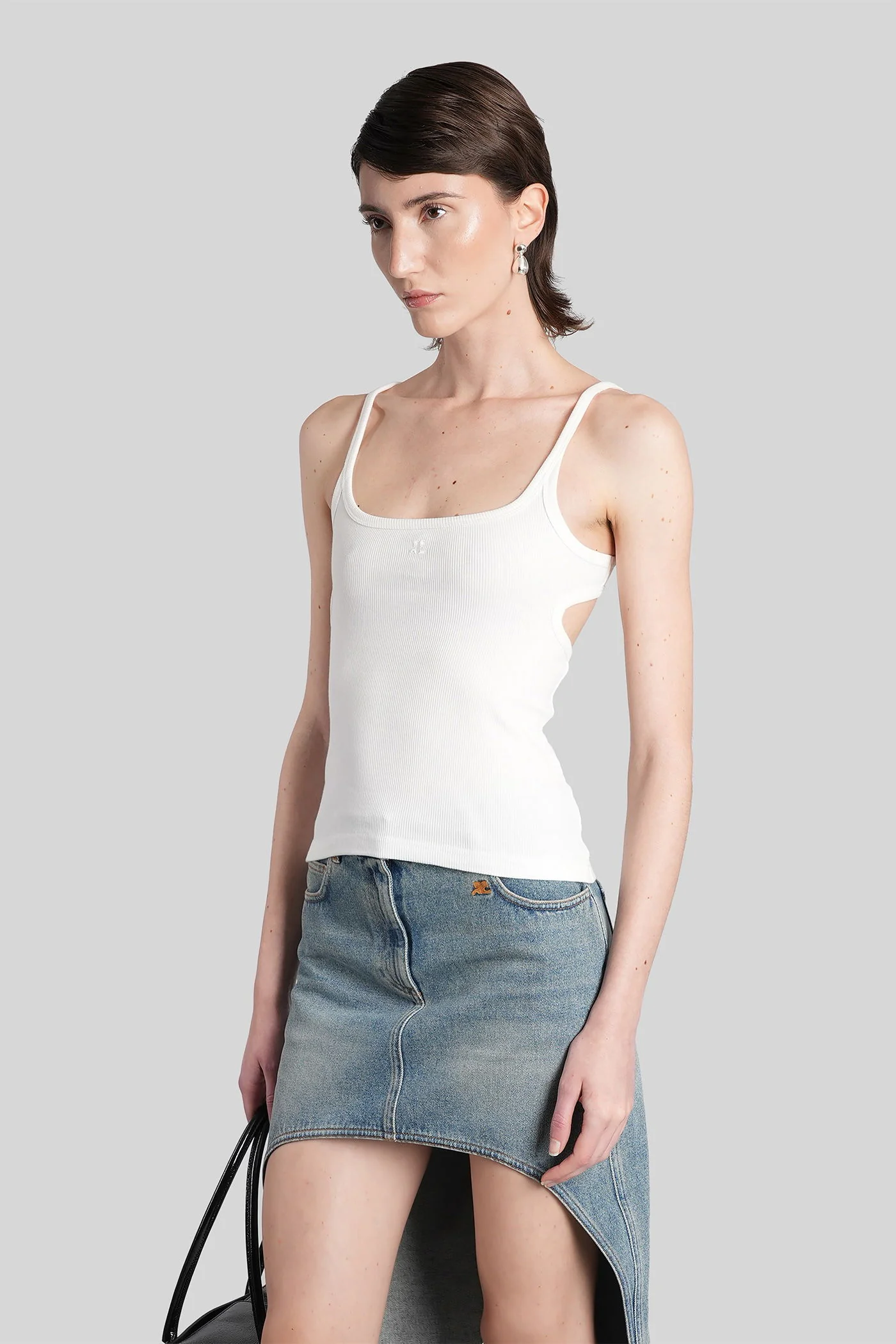 tank Top in white cotton - Image 4