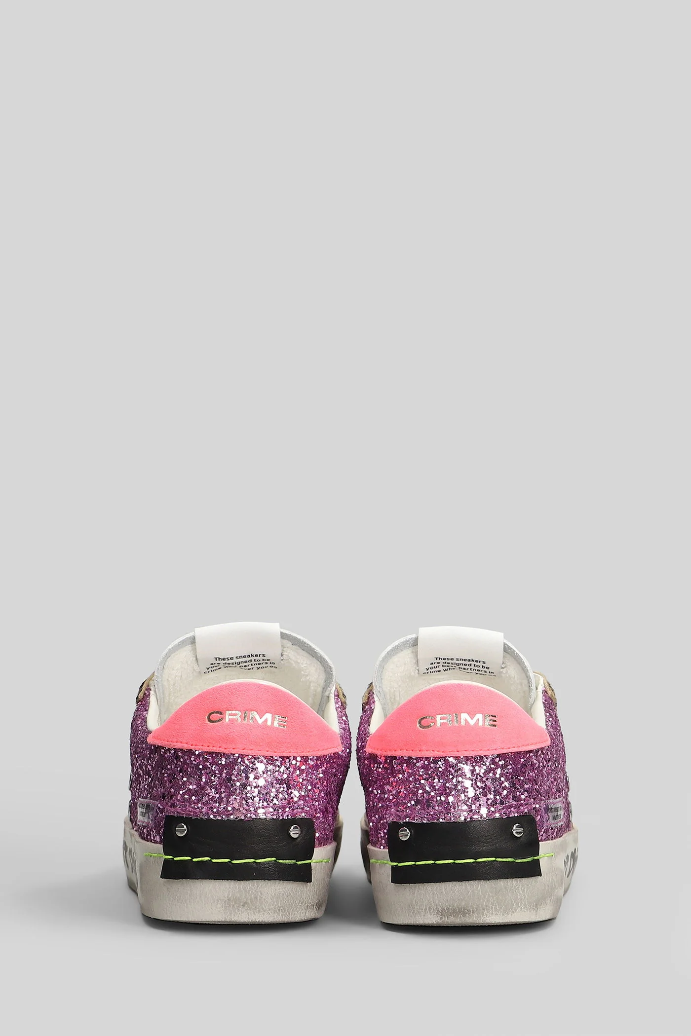 Distressed Sneakers in white glitter - Image 4