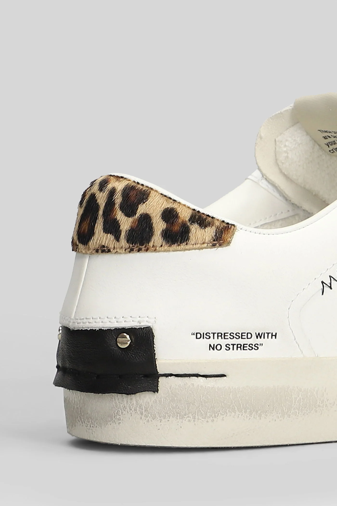 Distressed Sneakers in white suede and leather - Image 5