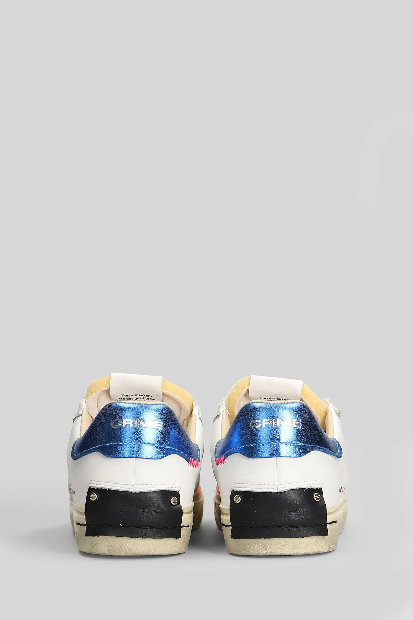 Distressed Sneakers in white suede and leather - Image 4