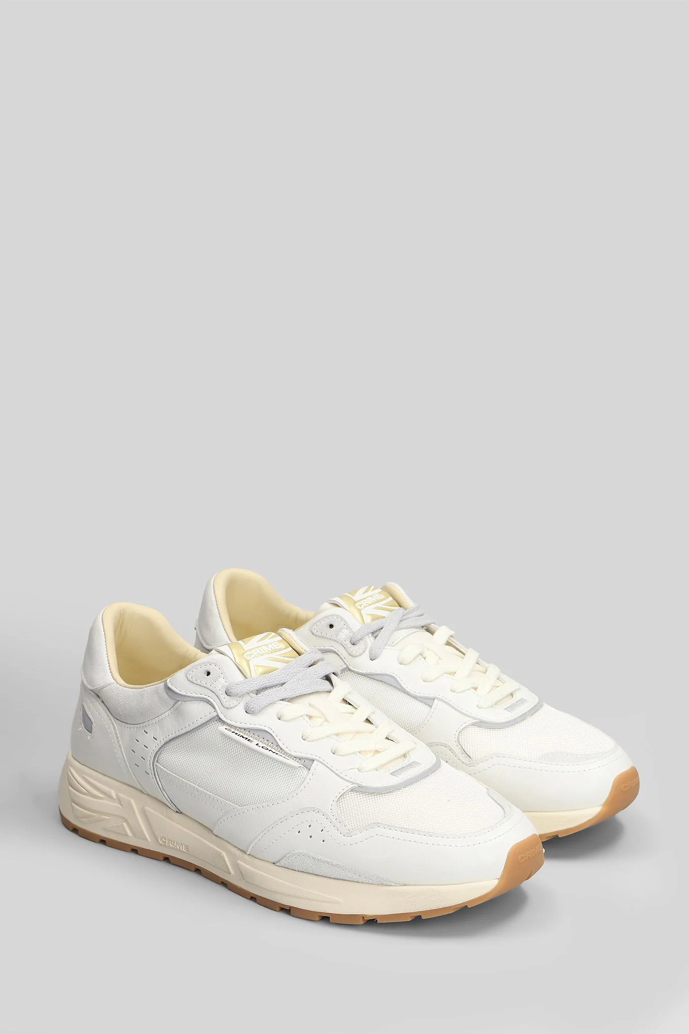 Rush Sneakers in white leather and fabric - Image 2