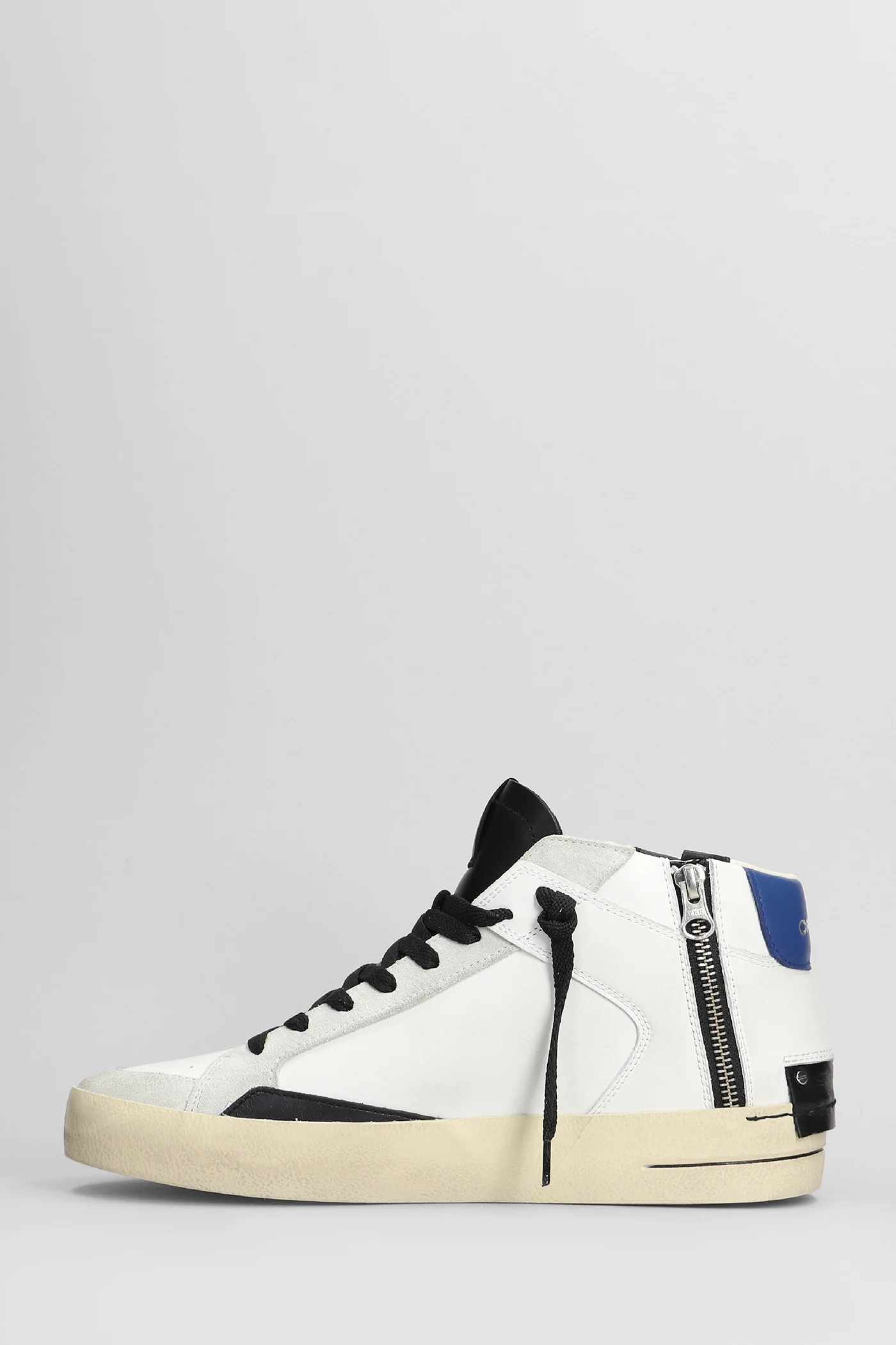 Sk8 Deluxe Mid Sneakers in white leather - Image 3