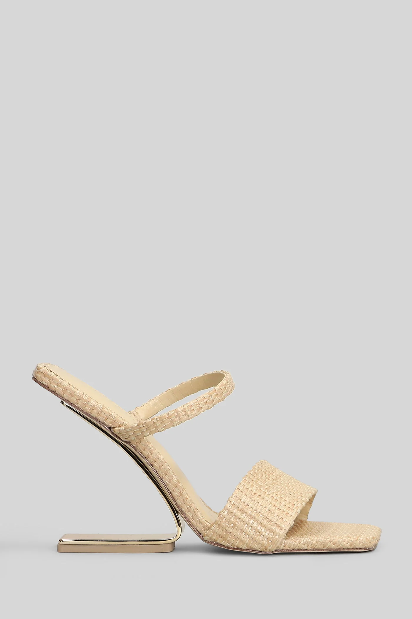 Rene Sandals in beige wool and polyamide