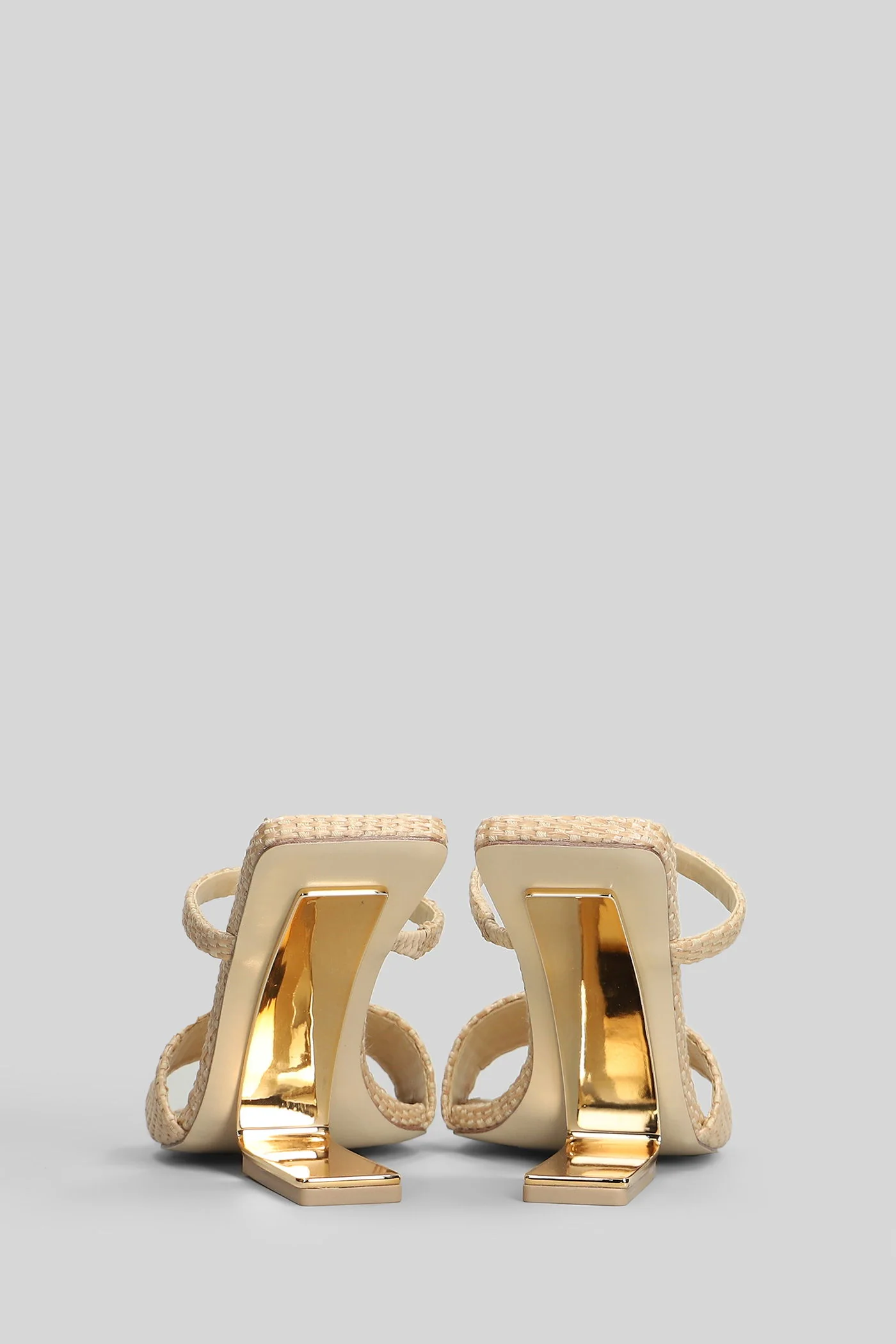Rene Sandals in beige wool and polyamide - Image 4