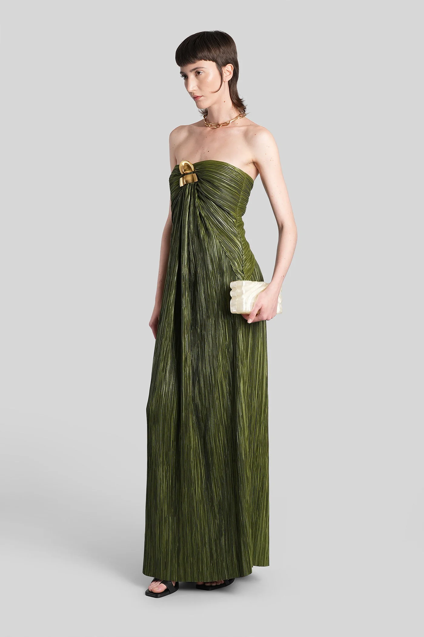 Sequoia Long dress in green polyester - Image 4