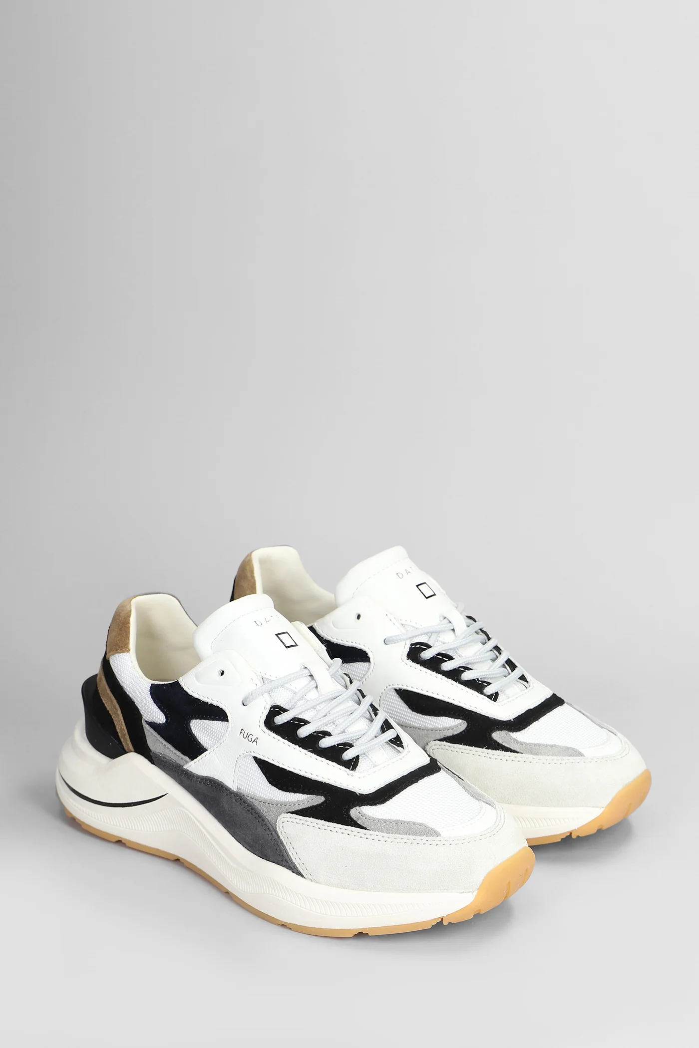 Fuga Sneakers in white Suede and fabric - Image 2