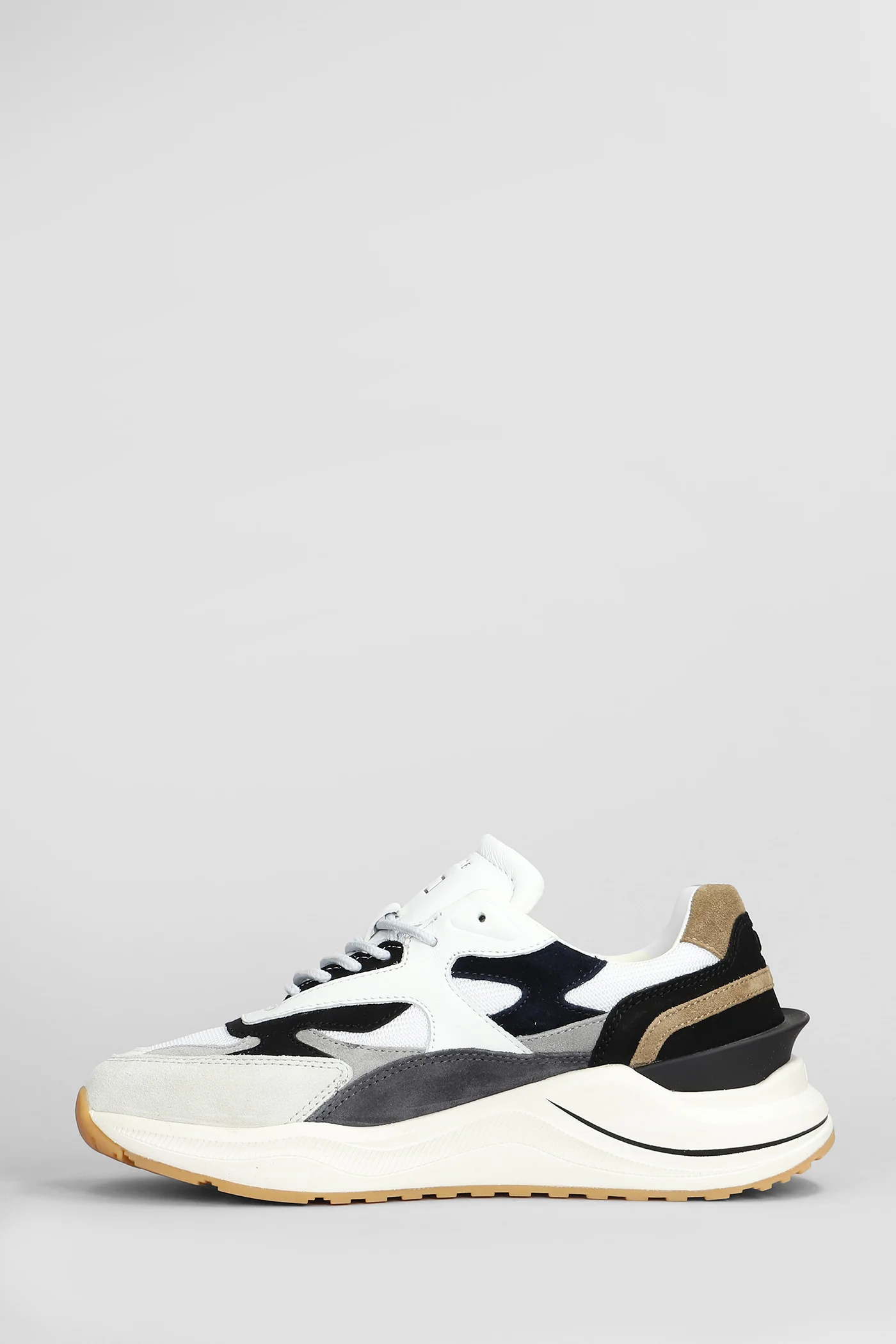 Fuga Sneakers in white Suede and fabric - Image 3