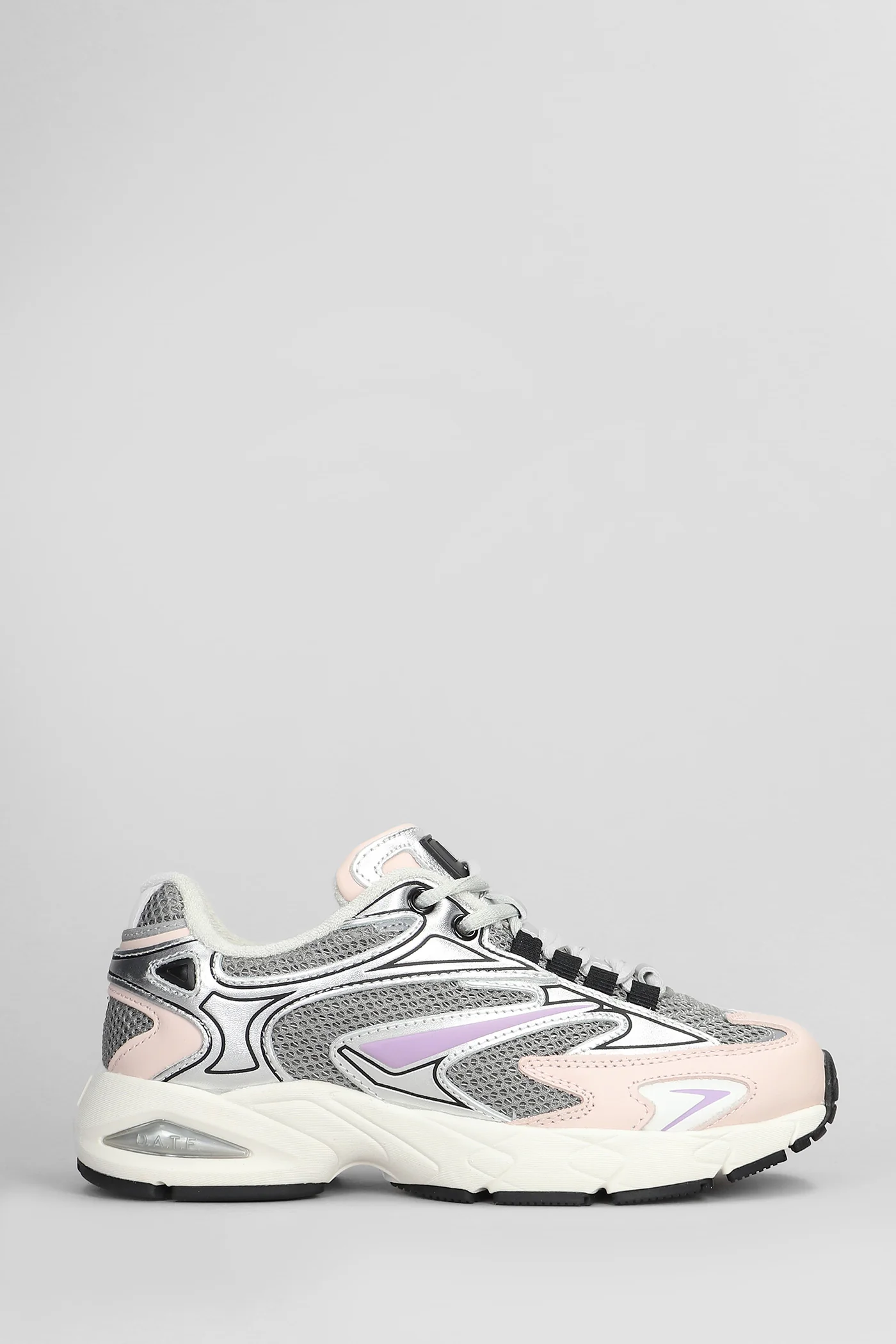 Sn23 Sneakers in silver leather and fabric