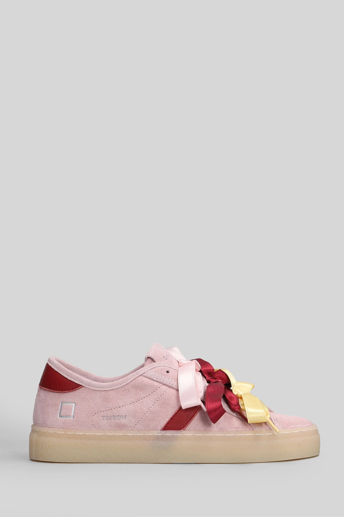 Tender Bow Sneakers in rose-pink suede