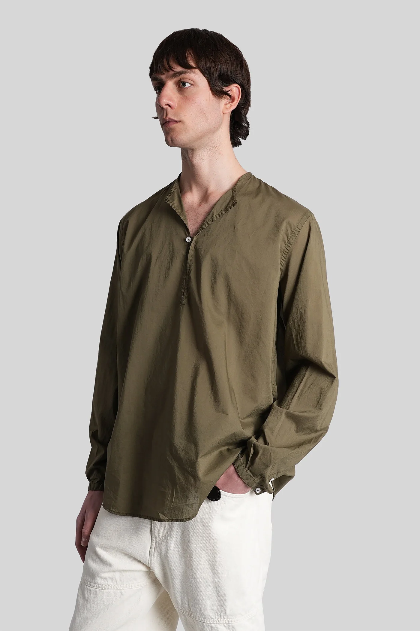 Euclide Shirt in green cotton - Image 4