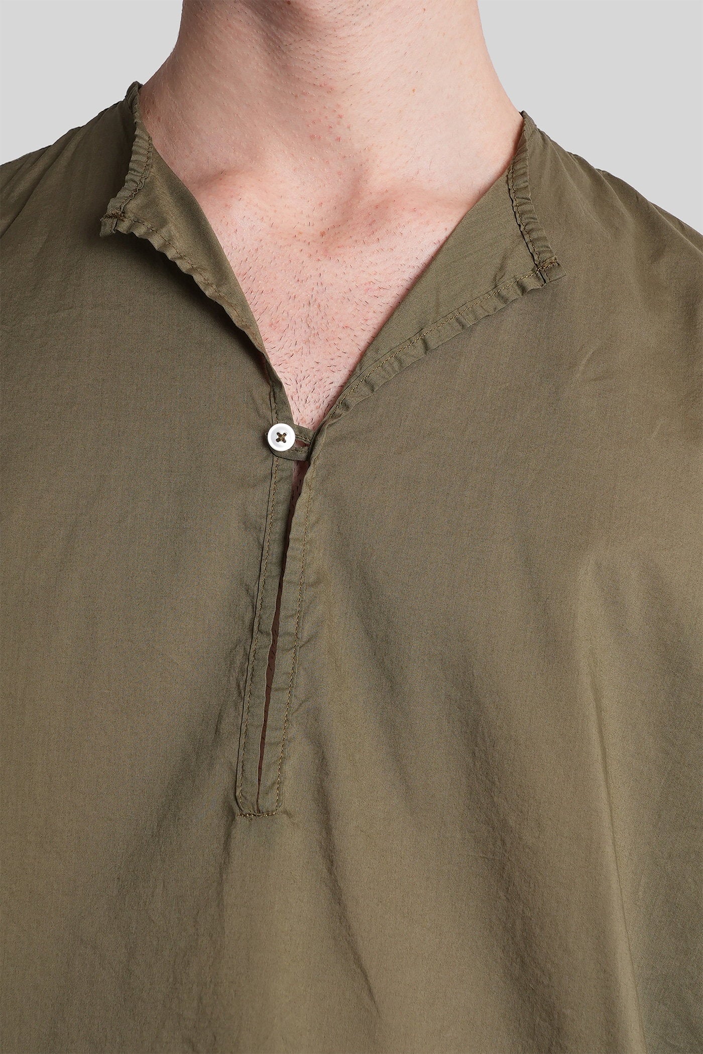 Euclide Shirt in green cotton - Image 5