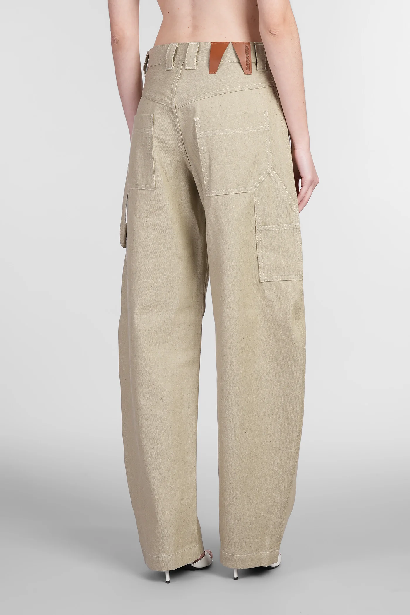 Audrey Pants in beige cotton - Image 3