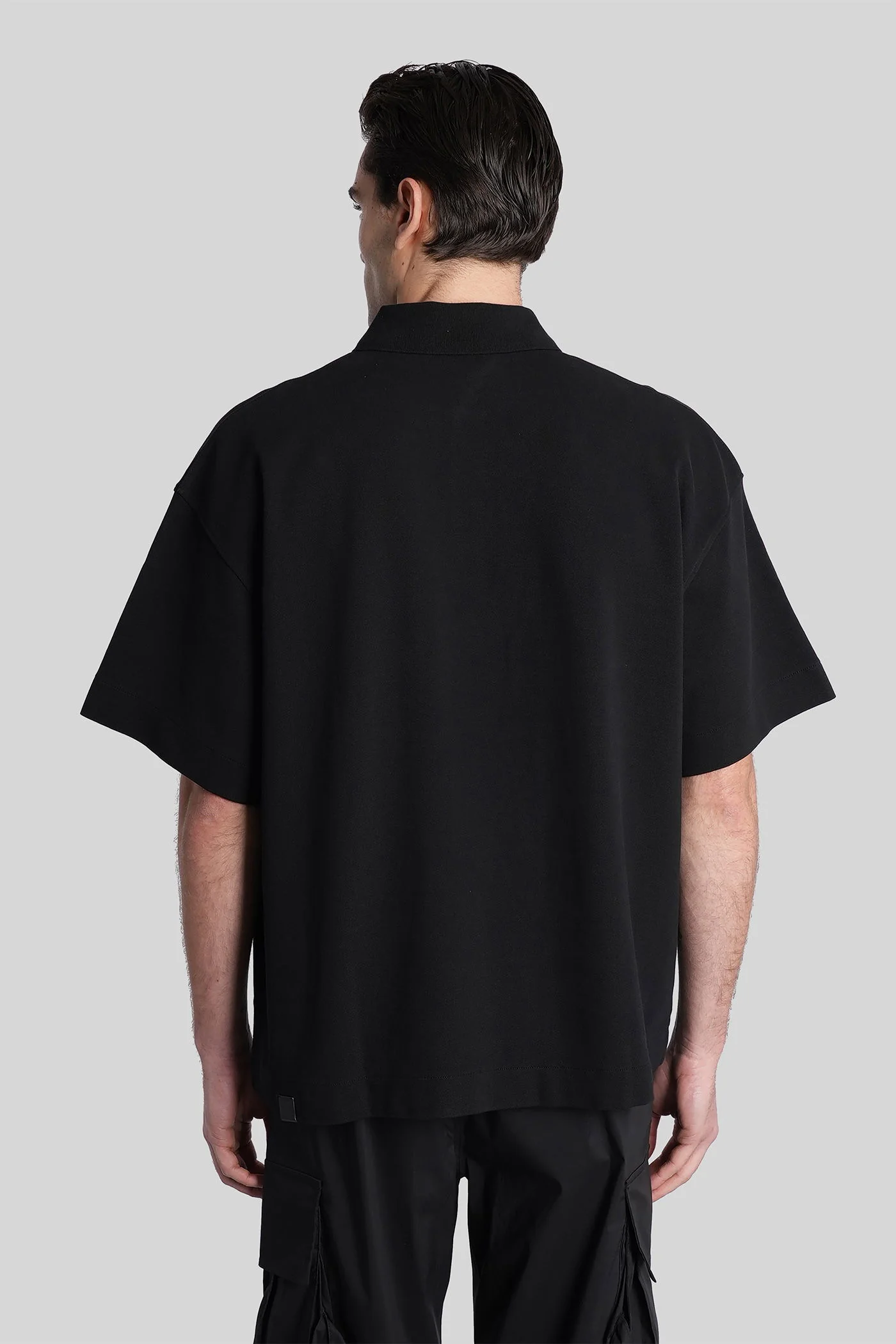 Cole Polo in black cotton - Image 2