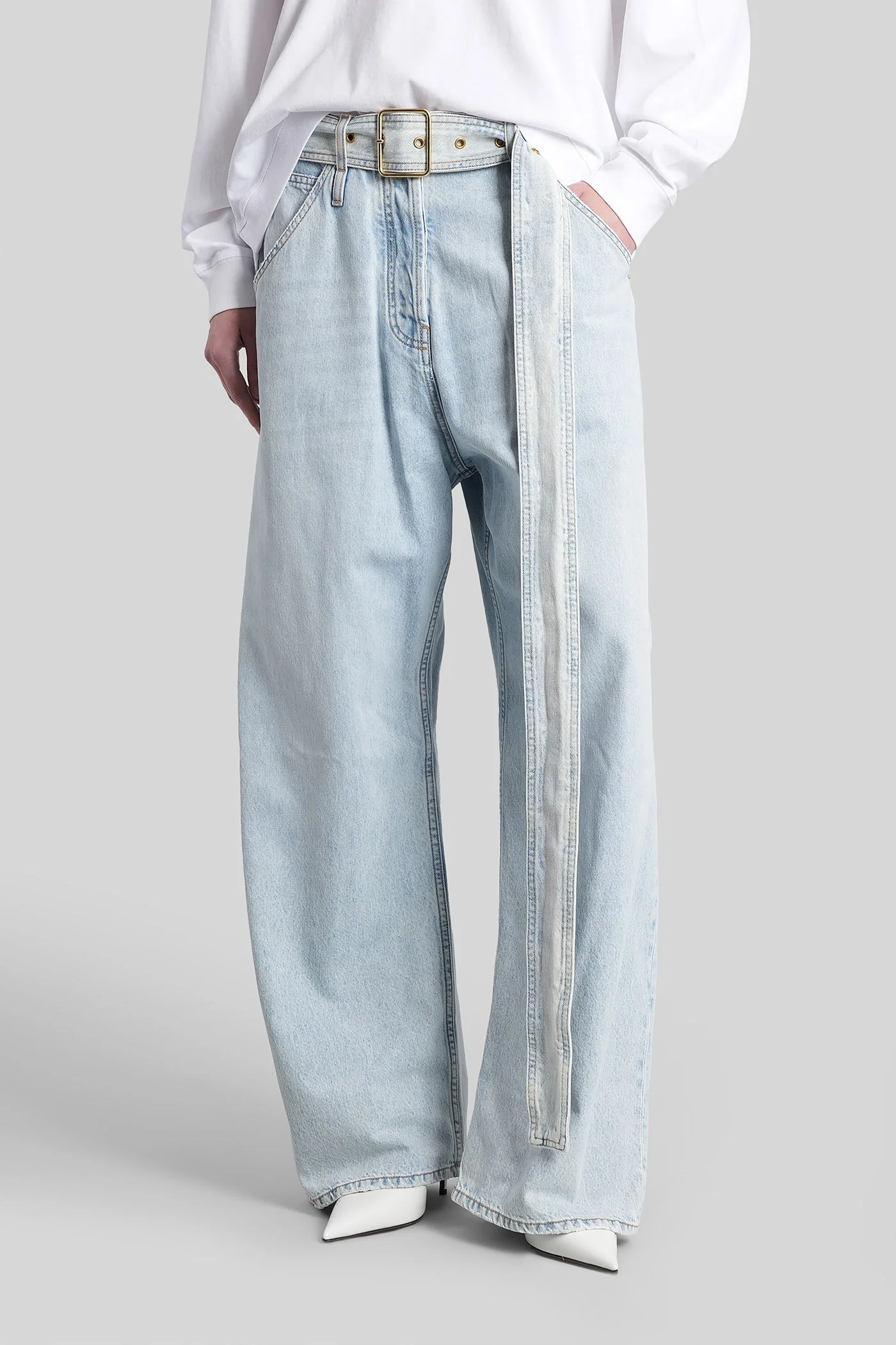 Dalila Pants in blue cotton