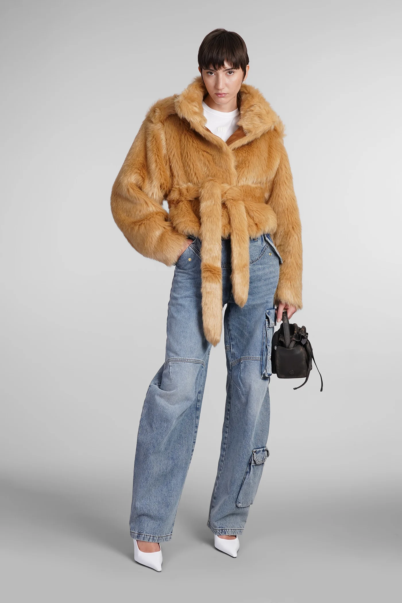 Hunter Fur & Shearling in Camel Modacrylic - Image 2