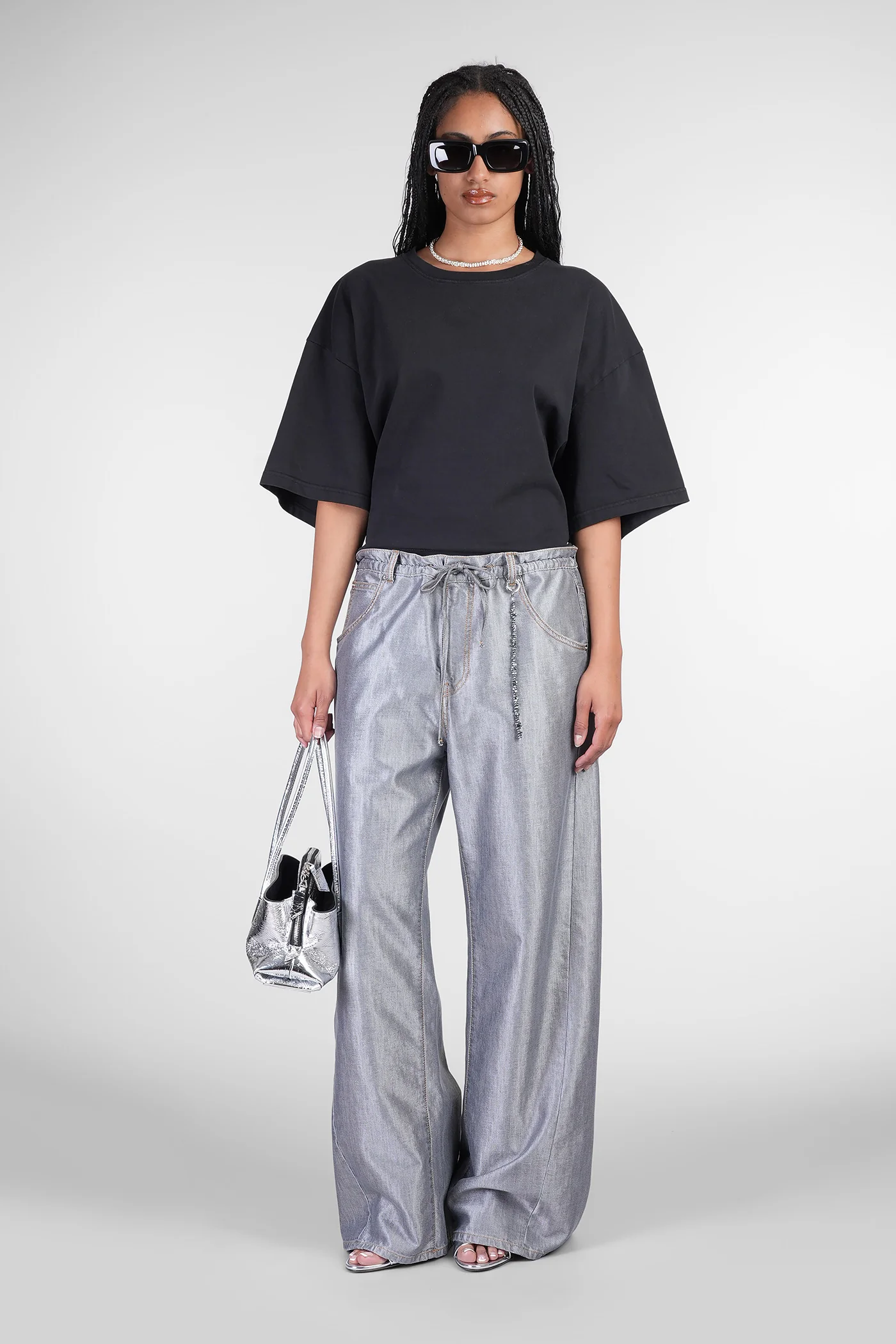 Iris Jeans in grey cotton - Image 2
