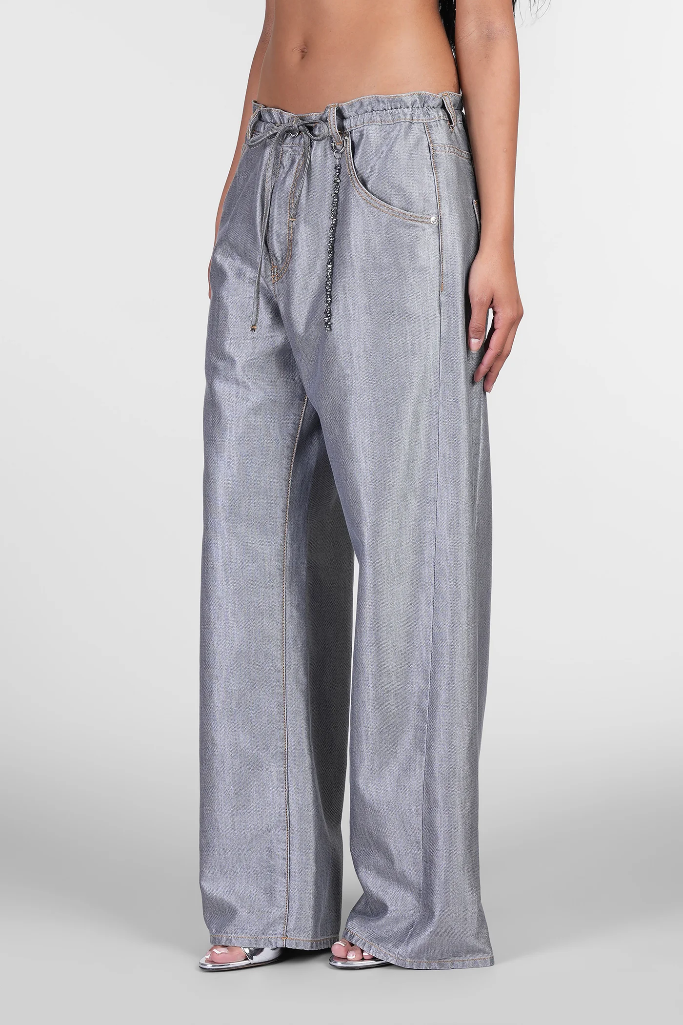 Iris Jeans in grey cotton - Image 4