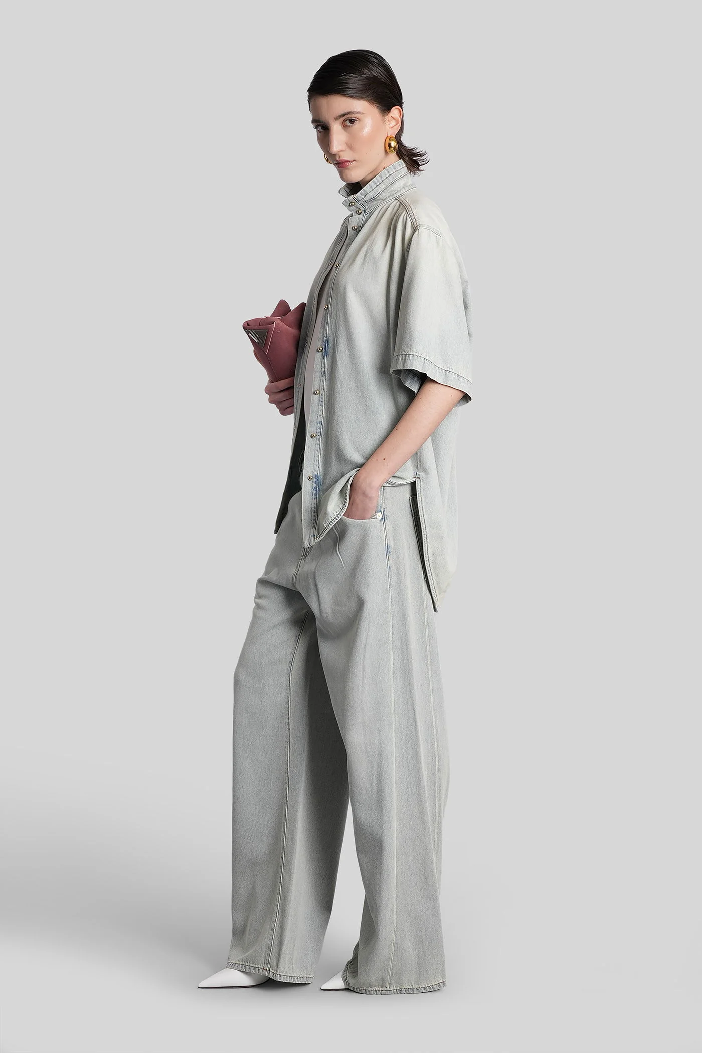 Iris Pants in cyan cotton - Image 2